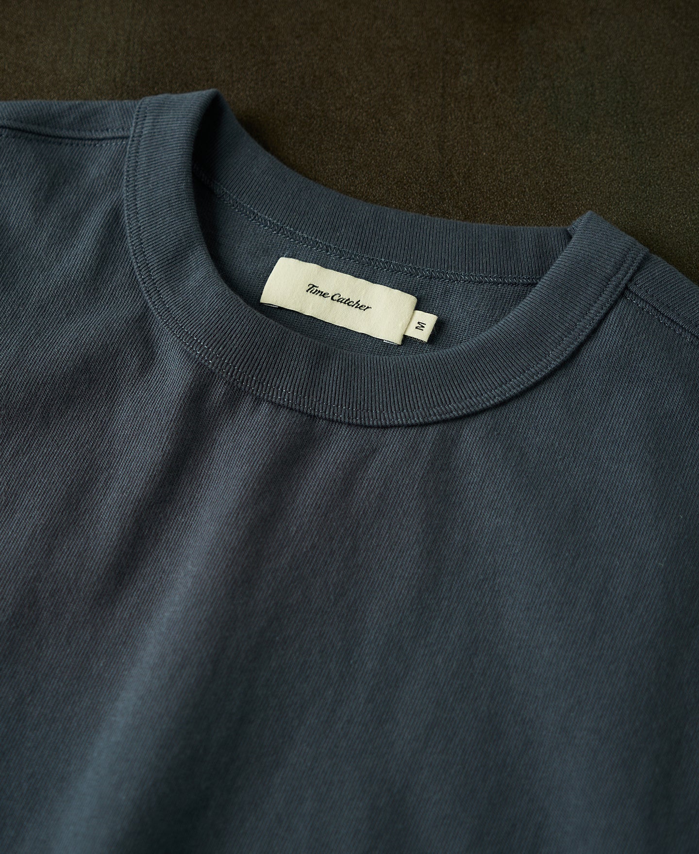 1990s Heavyweight Cotton Jersey Boxy T-Shirt - Gray Blue