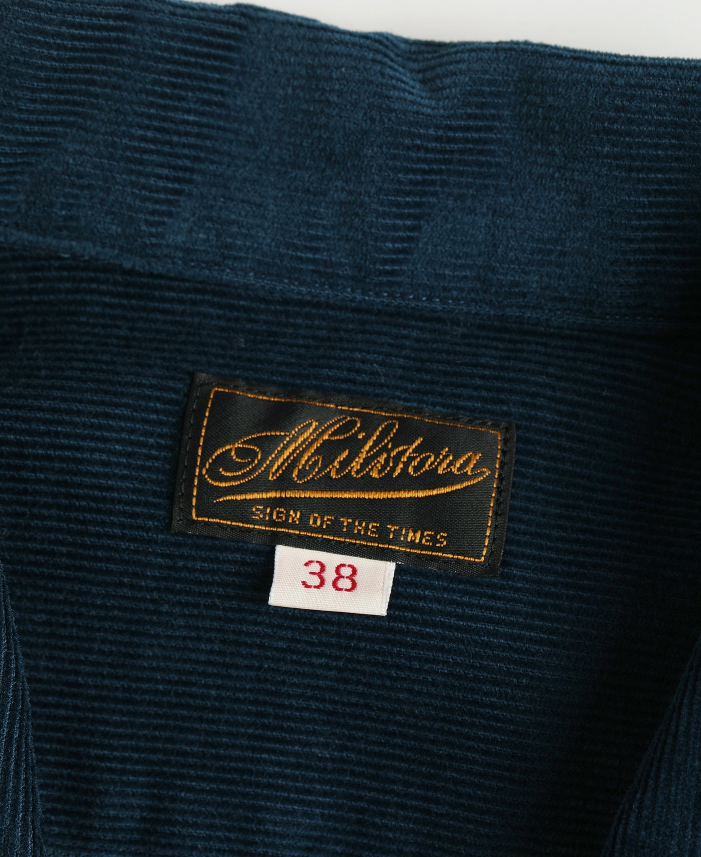 Lot 220 Corduroy Open Collar Shirt - Indigo