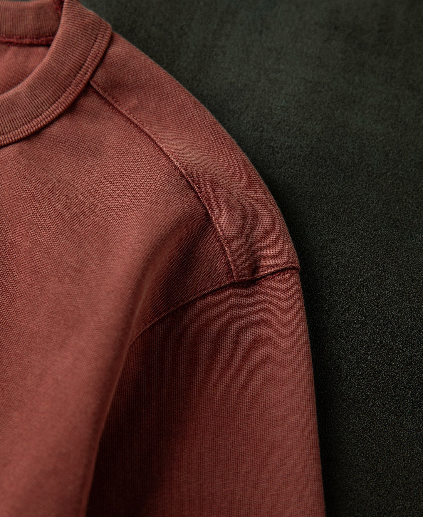 Sun-Washed Cotton Long Sleeve T-Shirt - Clay