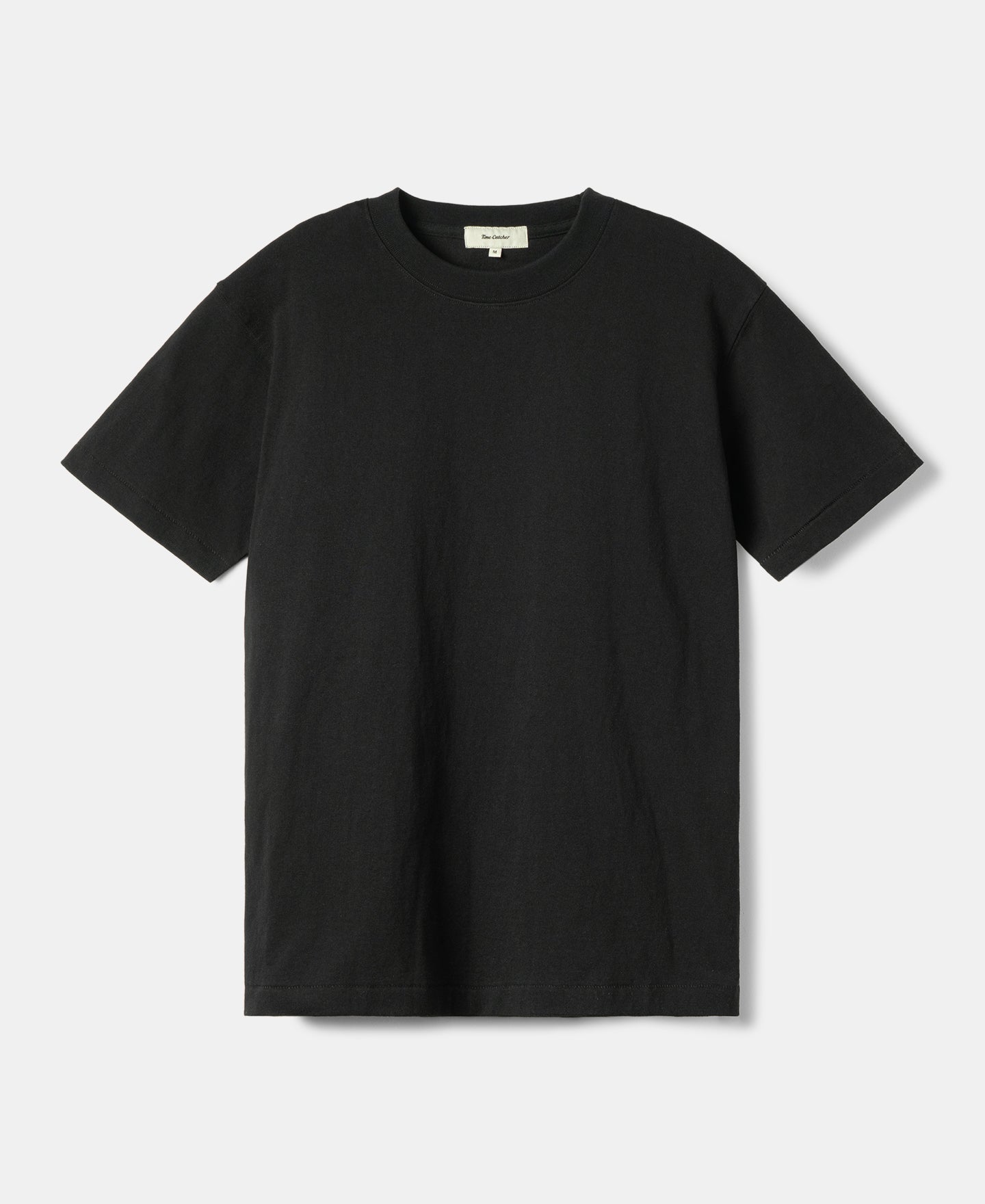 Regular Fit Heavyweight Tubular Jersey T-Shirt - Black