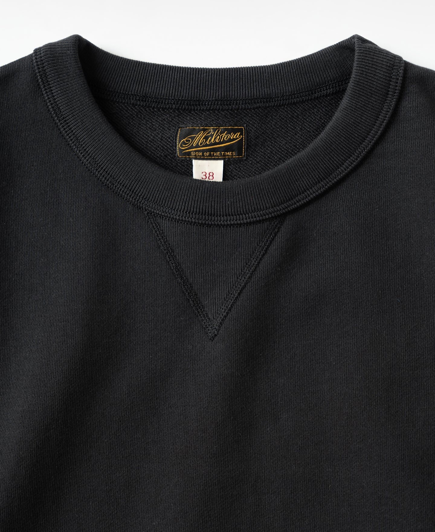 Lot 122 1940s Plain Set-in Crewneck Sweatshirt - Black