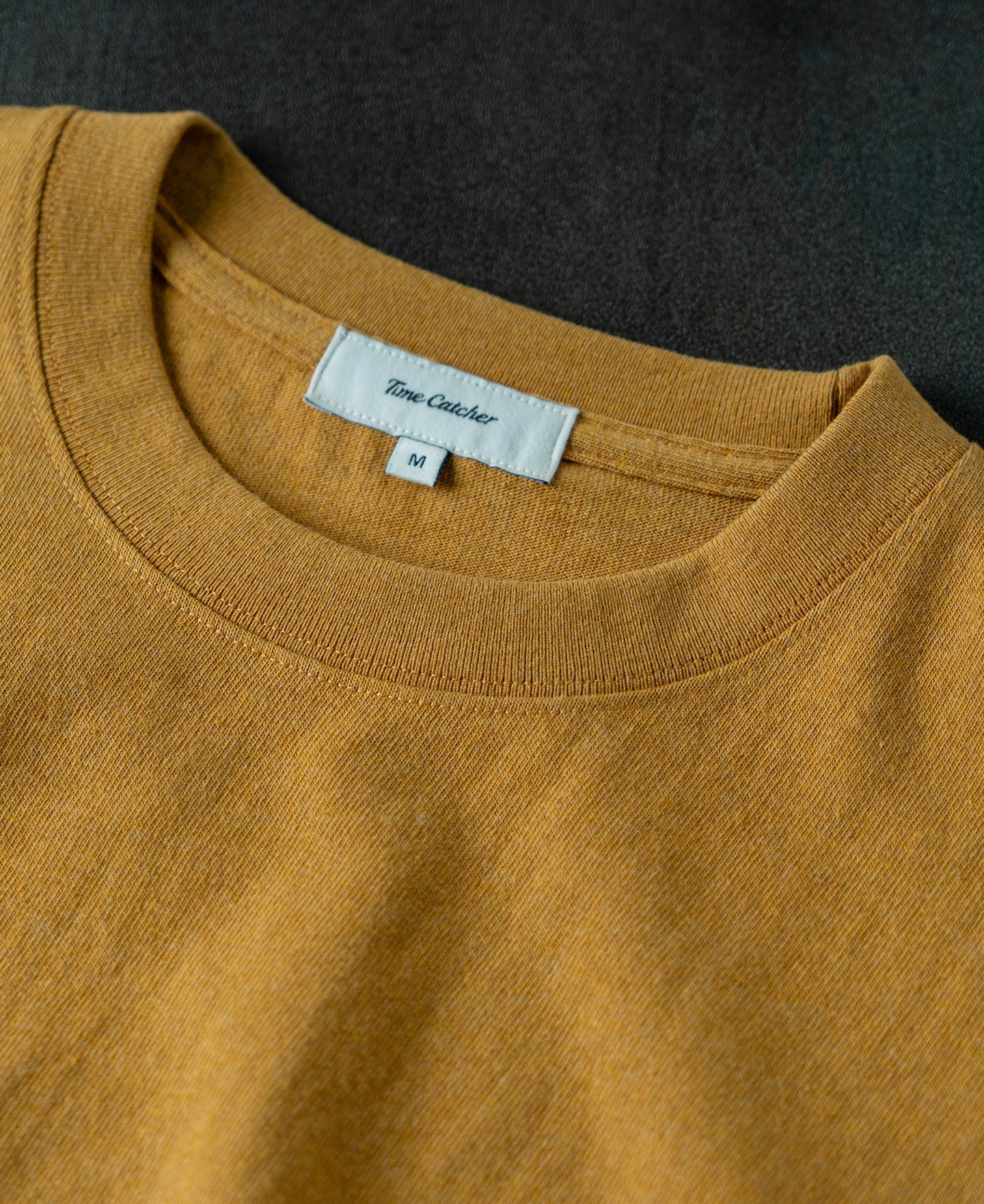 Regular Fit Heavyweight Tubular Jersey T-Shirt - Mustard