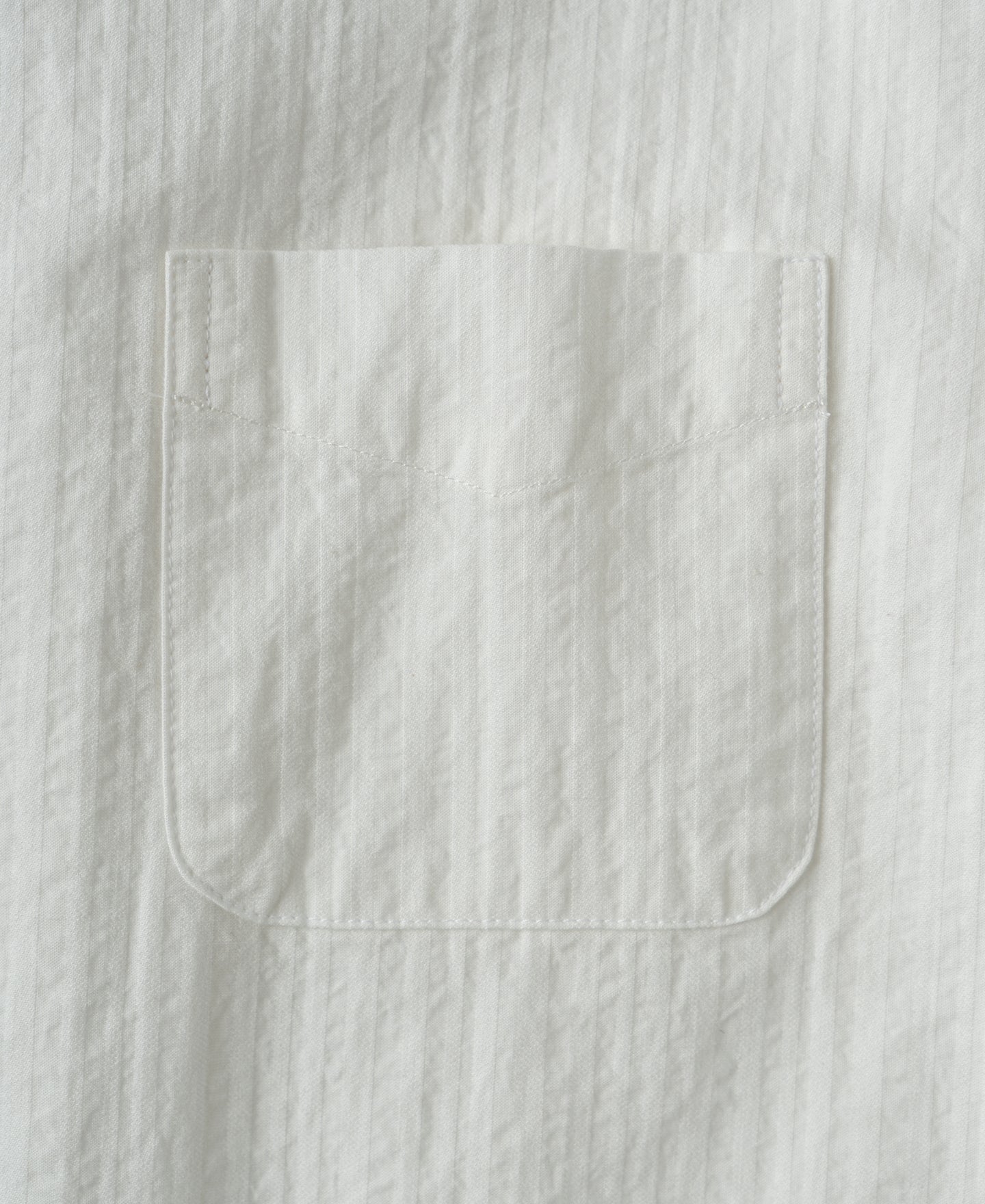 Italian Collar Salt-Shrunk Shirt - White