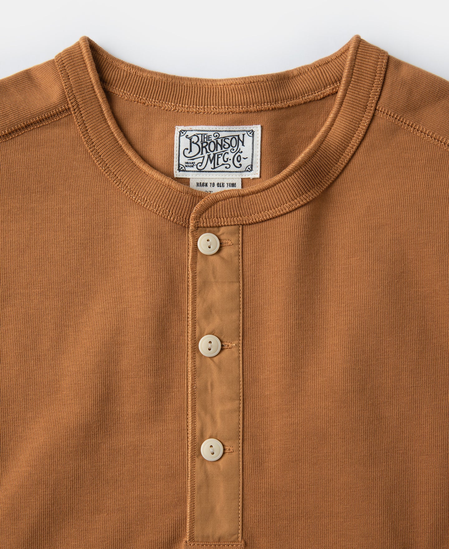 Vintage Long Sleeve Henley Shirt - Orange