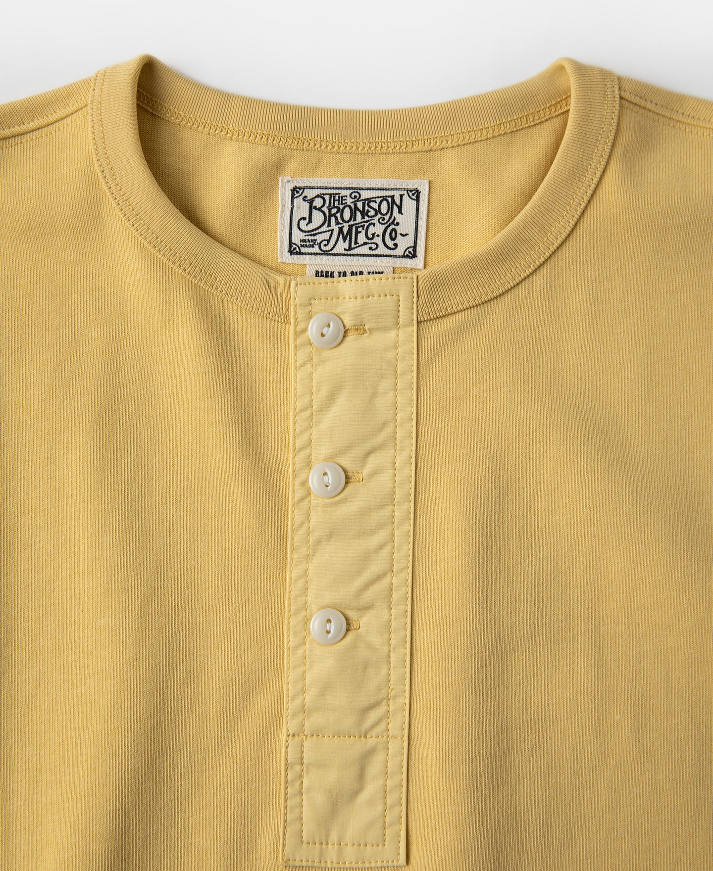 Vintage Short Sleeve Henley T-Shirt - Yellow