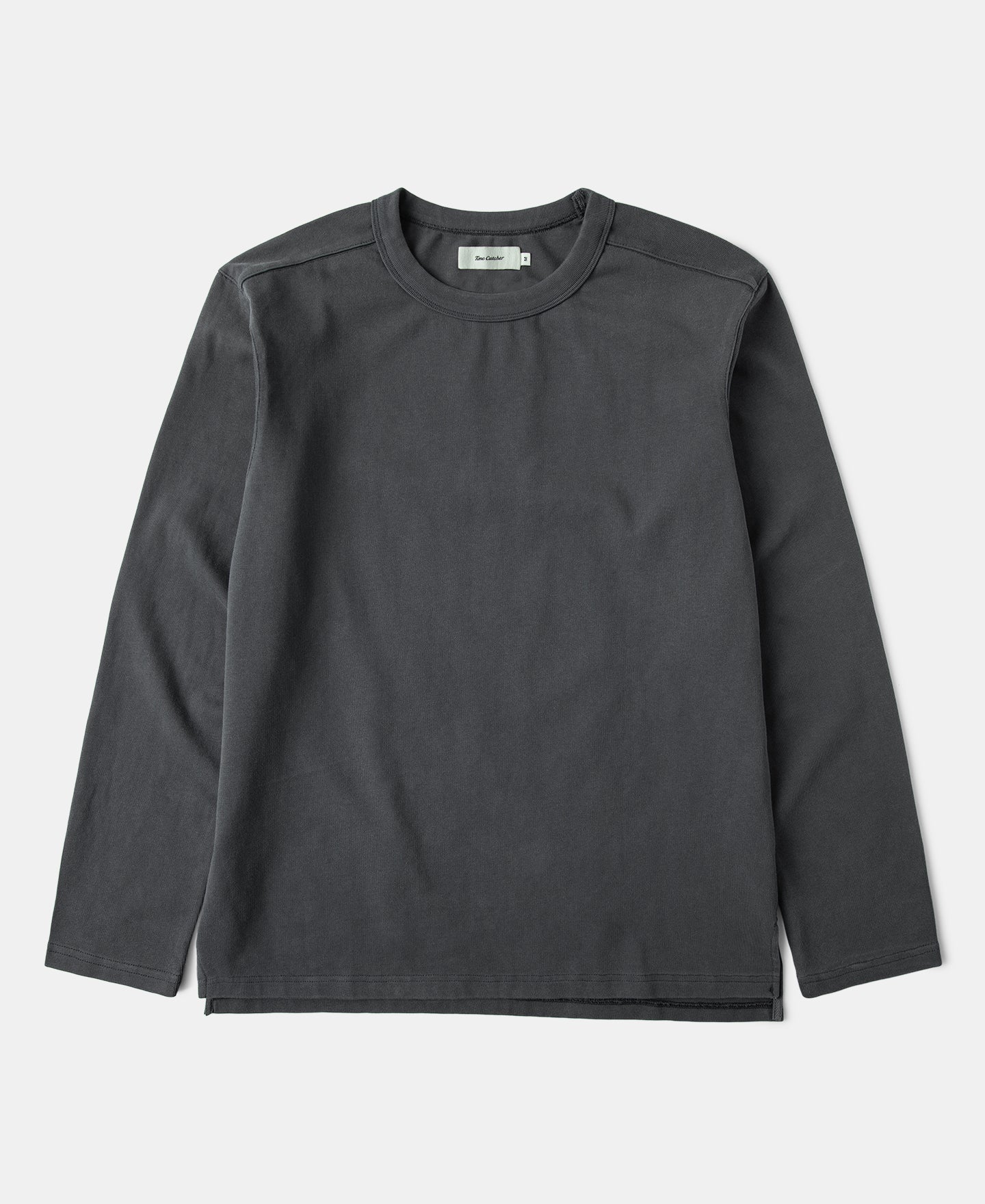 Sun-Washed Cotton Long Sleeve T-Shirt - Vintage Black