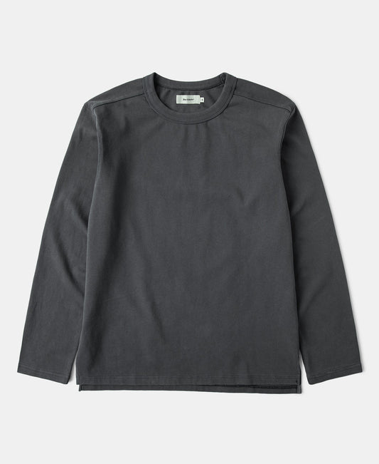 Sun-Washed Cotton Long Sleeve T-Shirt - Vintage Black