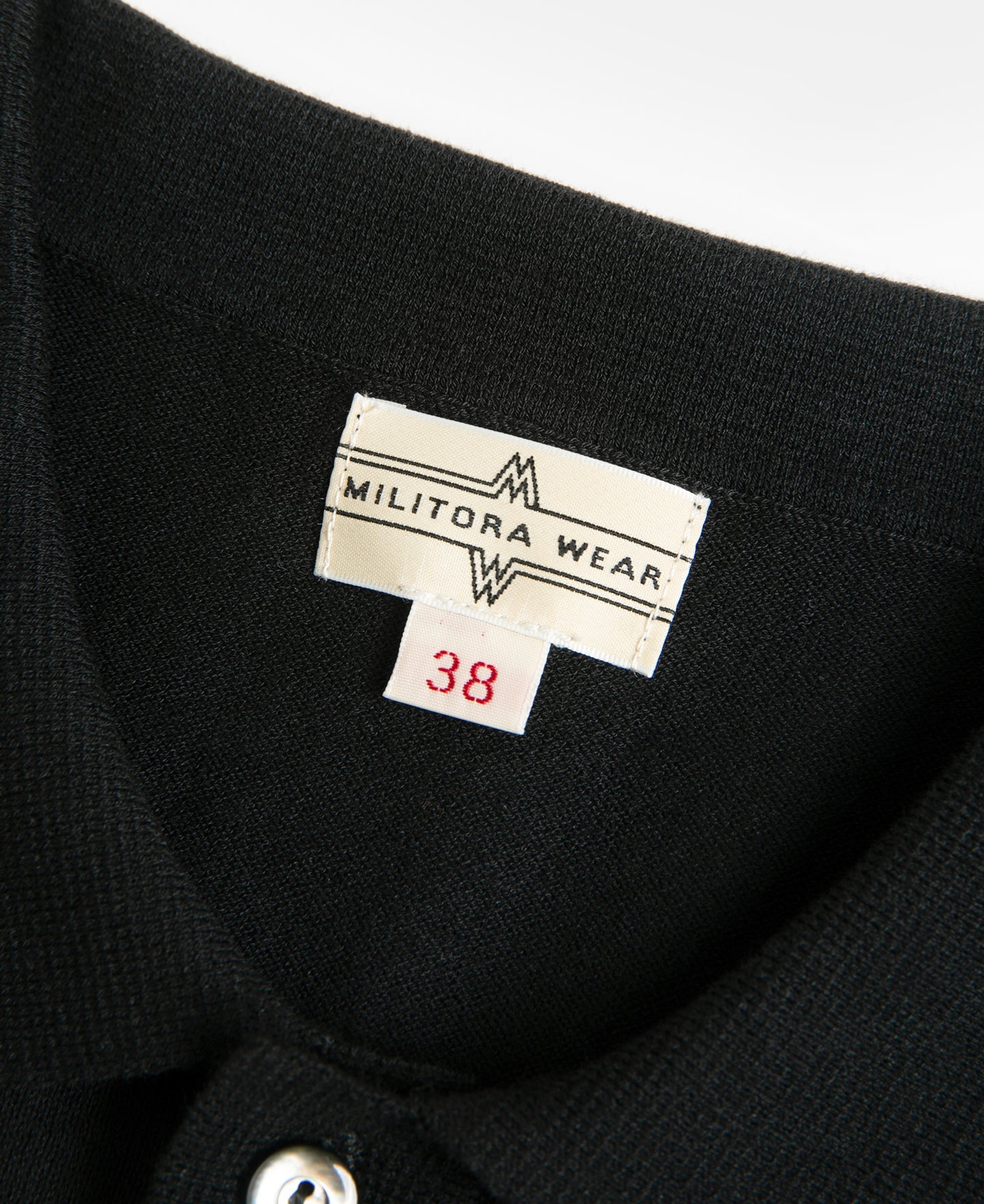 Lot 925 High-Twist Cotton Knit Polo - Black