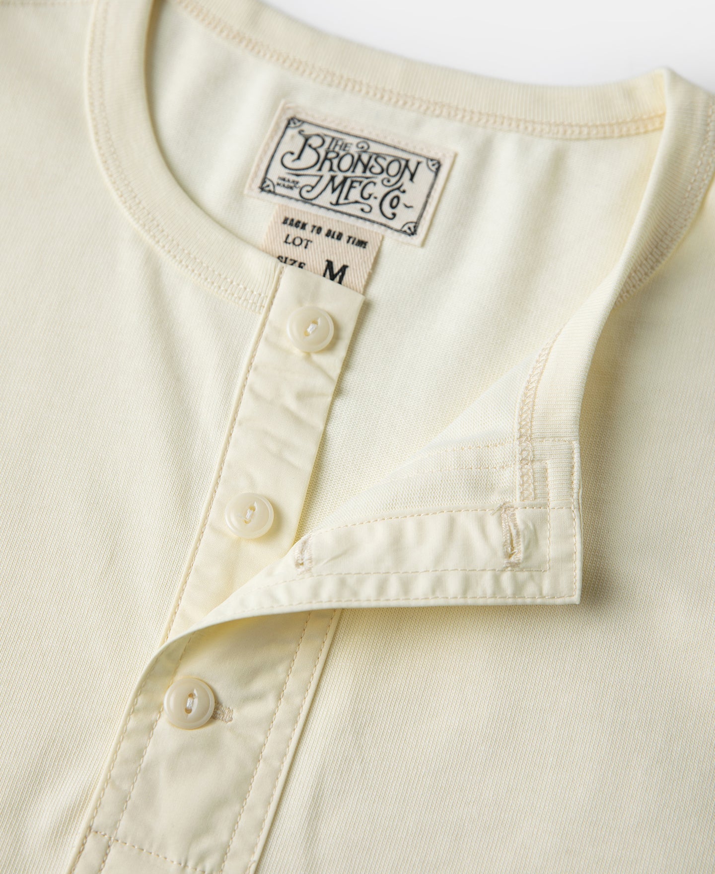 Vintage Short Sleeve Henley T-Shirt - Cream