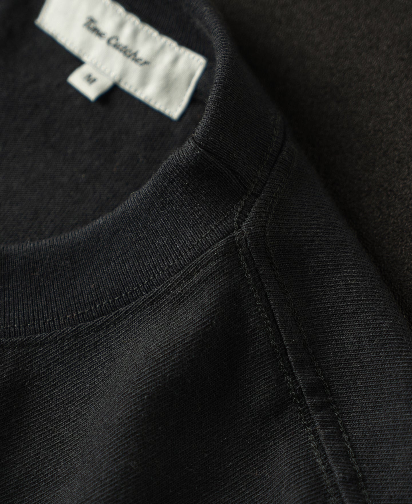 Regular Fit Heavyweight Tubular Jersey T-Shirt - Black