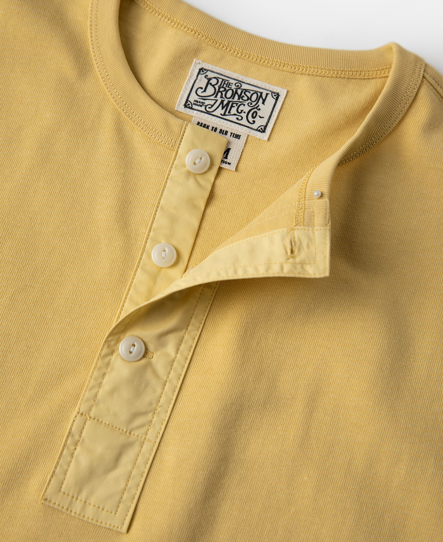 Vintage Short Sleeve Henley T-Shirt - Yellow