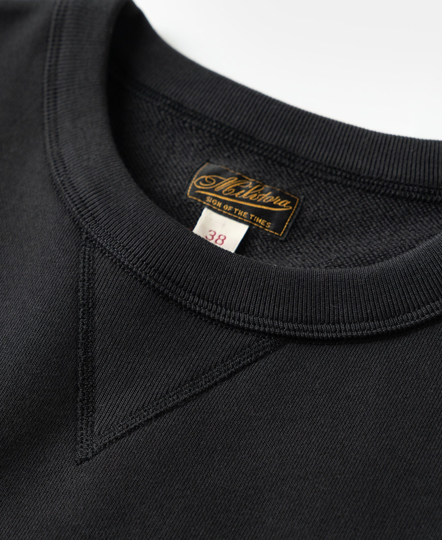 Lot 122 1940s Plain Set-in Crewneck Sweatshirt - Black
