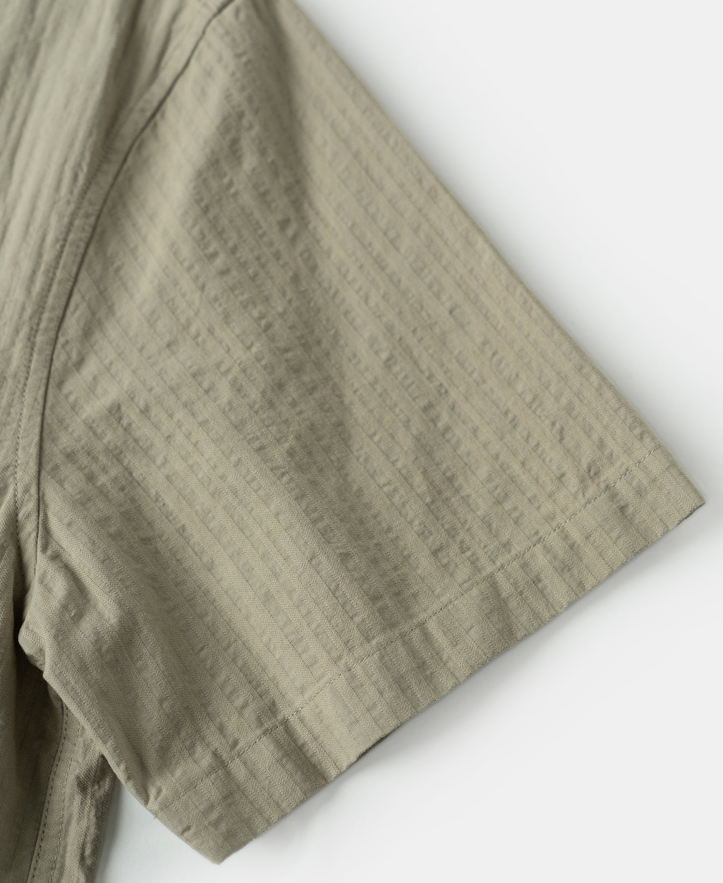 Italian Collar Salt-Shrunk Shirt - Khaki Green