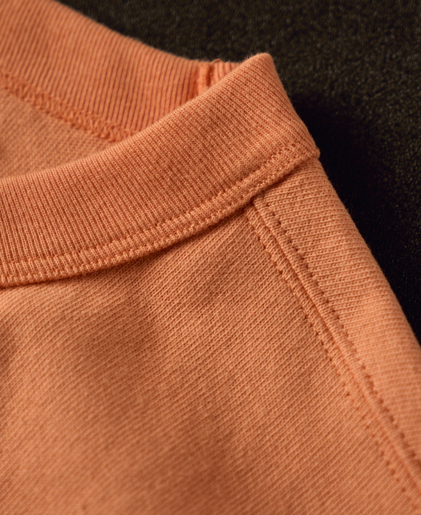 1990s Heavyweight Cotton Jersey Boxy T-Shirt - Light Orange
