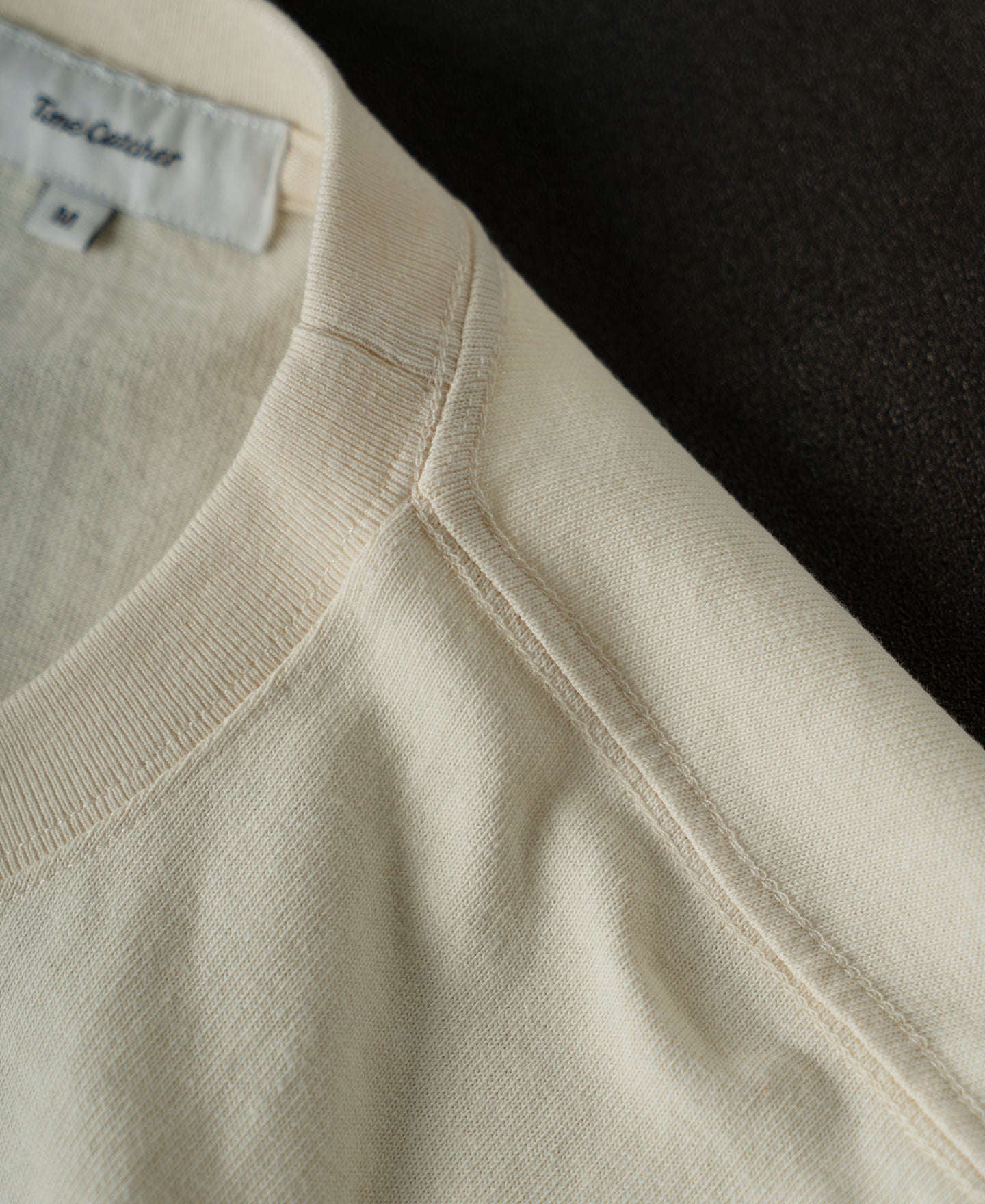 Regular Fit Heavyweight Tubular Jersey T-Shirt - Cream White