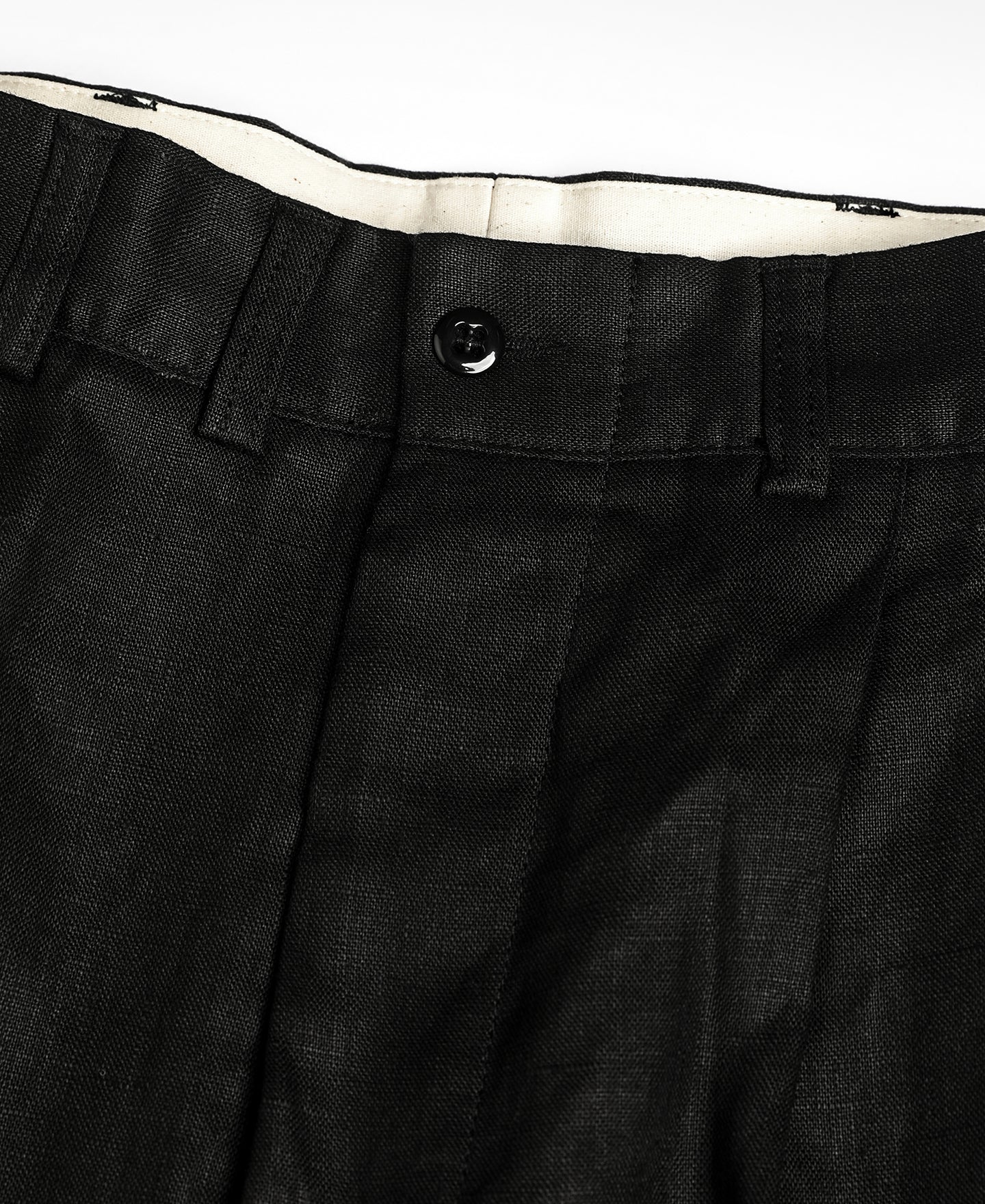 Lot 841 1940s Linen Two Tuck Slacks - Black