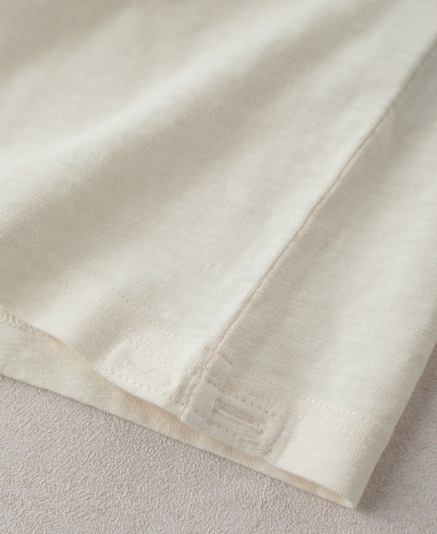 Vintage Slub Cotton Cap Sleeve T-Shirt - Apricot
