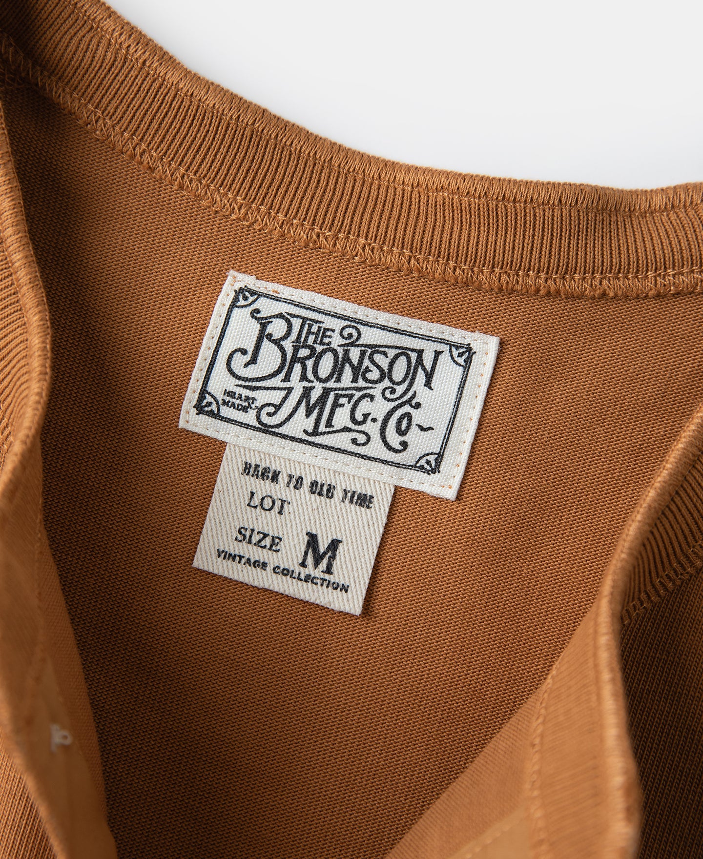 Vintage Long Sleeve Henley Shirt - Orange