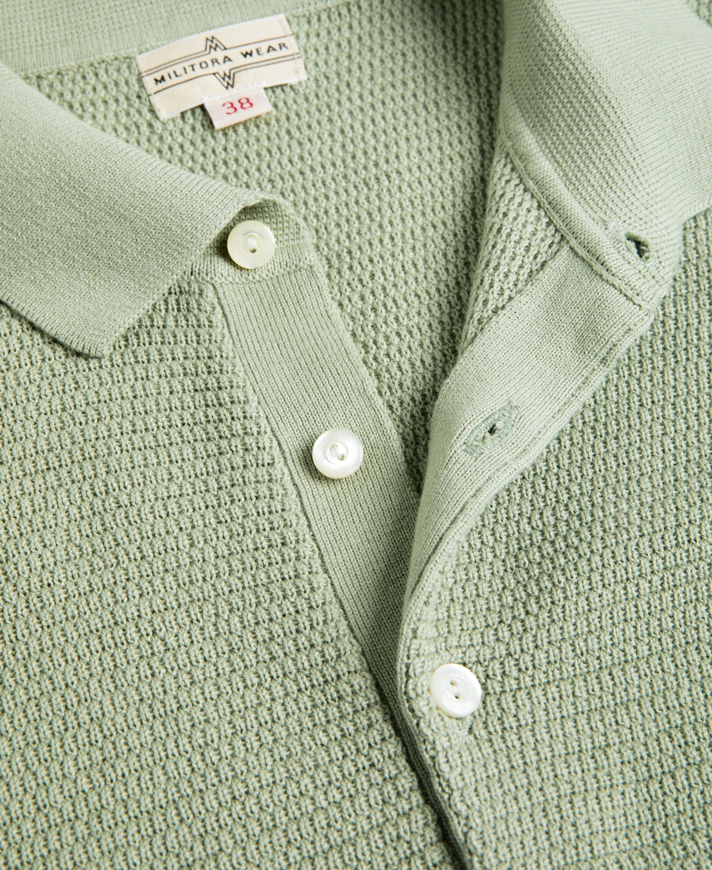 Lot 926 Jacquard Short Sleeve Polo Shirt - Light Green