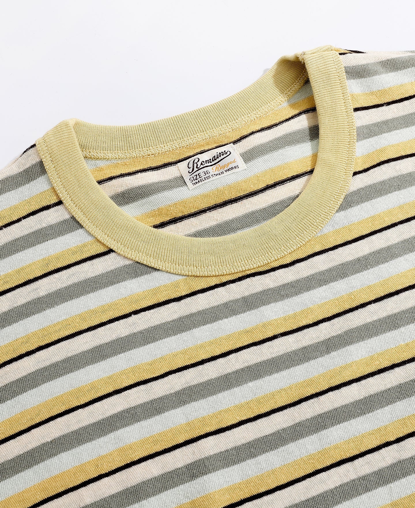 Hemp Organic Cotton Blend Stripe T-Shirt - Yellow