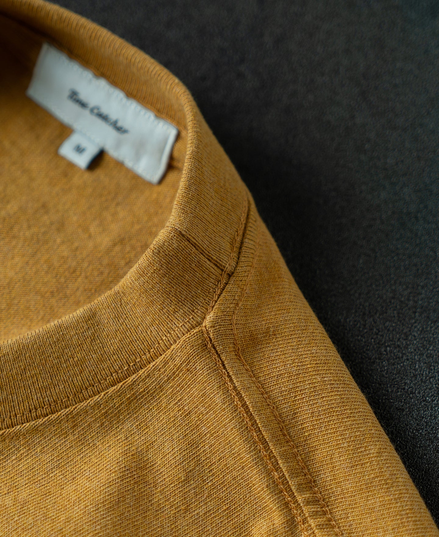 Regular Fit Heavyweight Tubular Jersey T-Shirt - Mustard