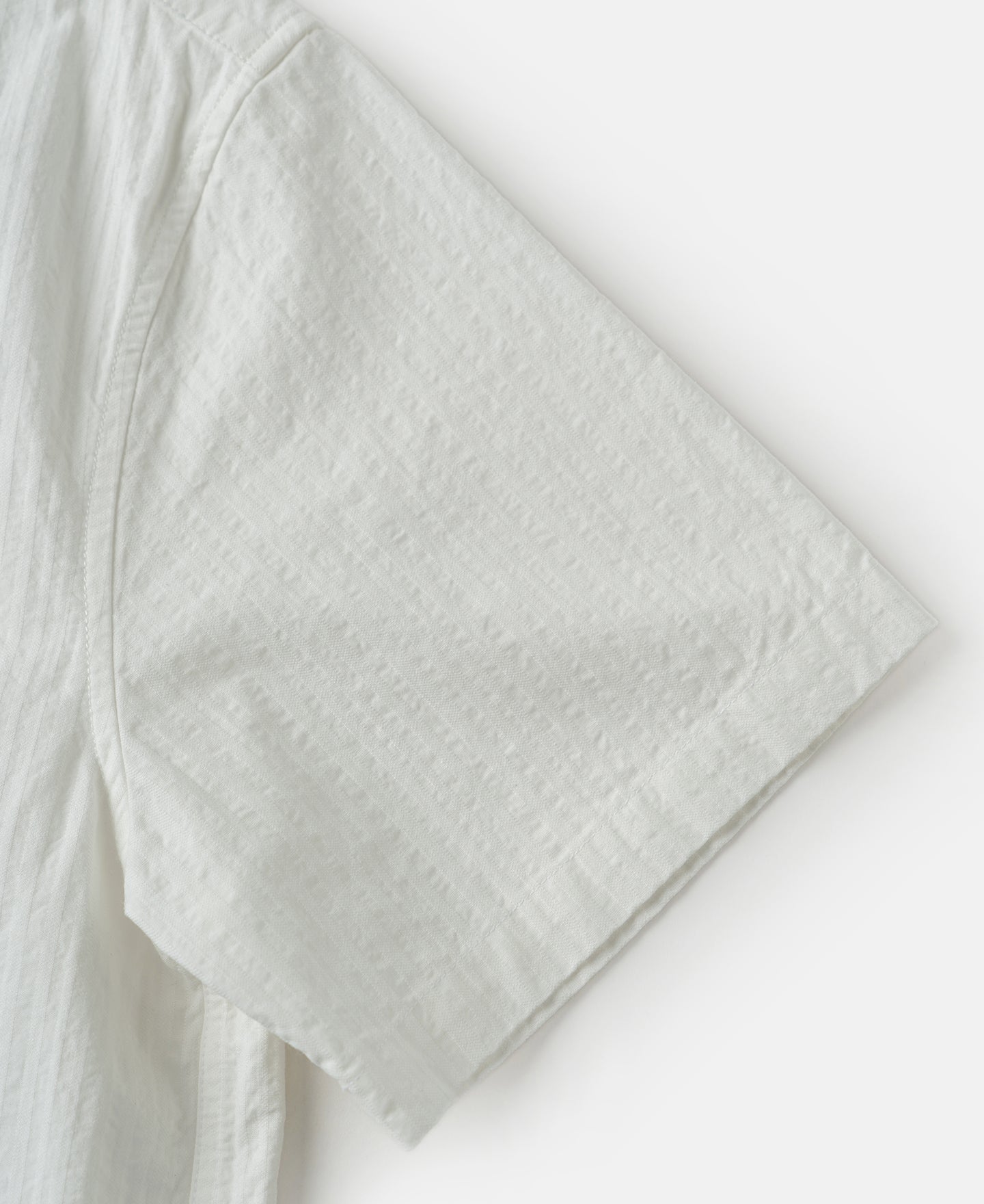 Italian Collar Salt-Shrunk Shirt - White
