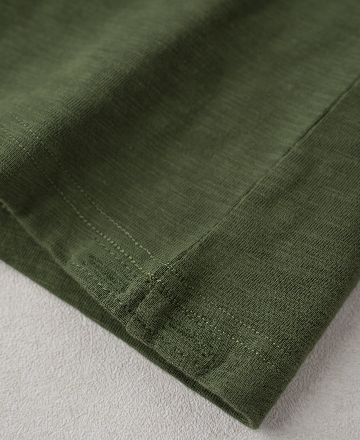 Vintage Slub Cotton Cap Sleeve T-Shirt - Olive