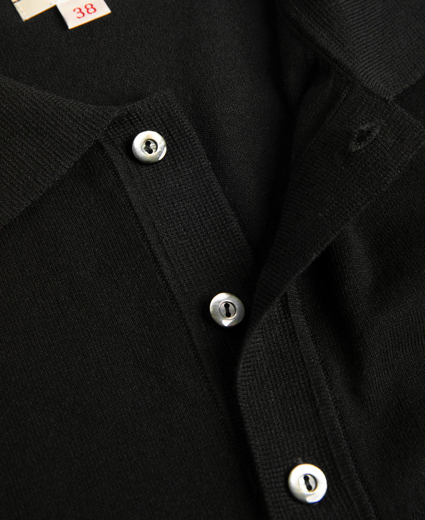 Lot 925 High-Twist Cotton Knit Polo - Black