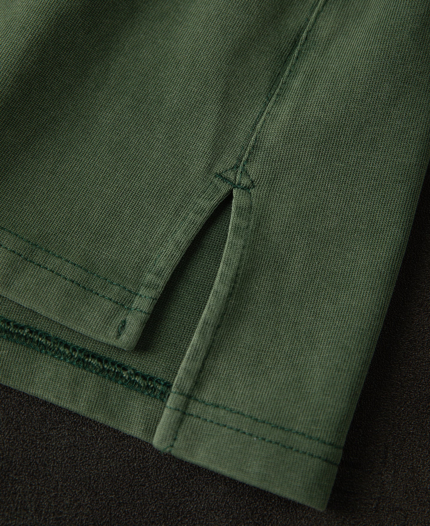 Sun-Washed Cotton Long Sleeve T-Shirt - Washed Green