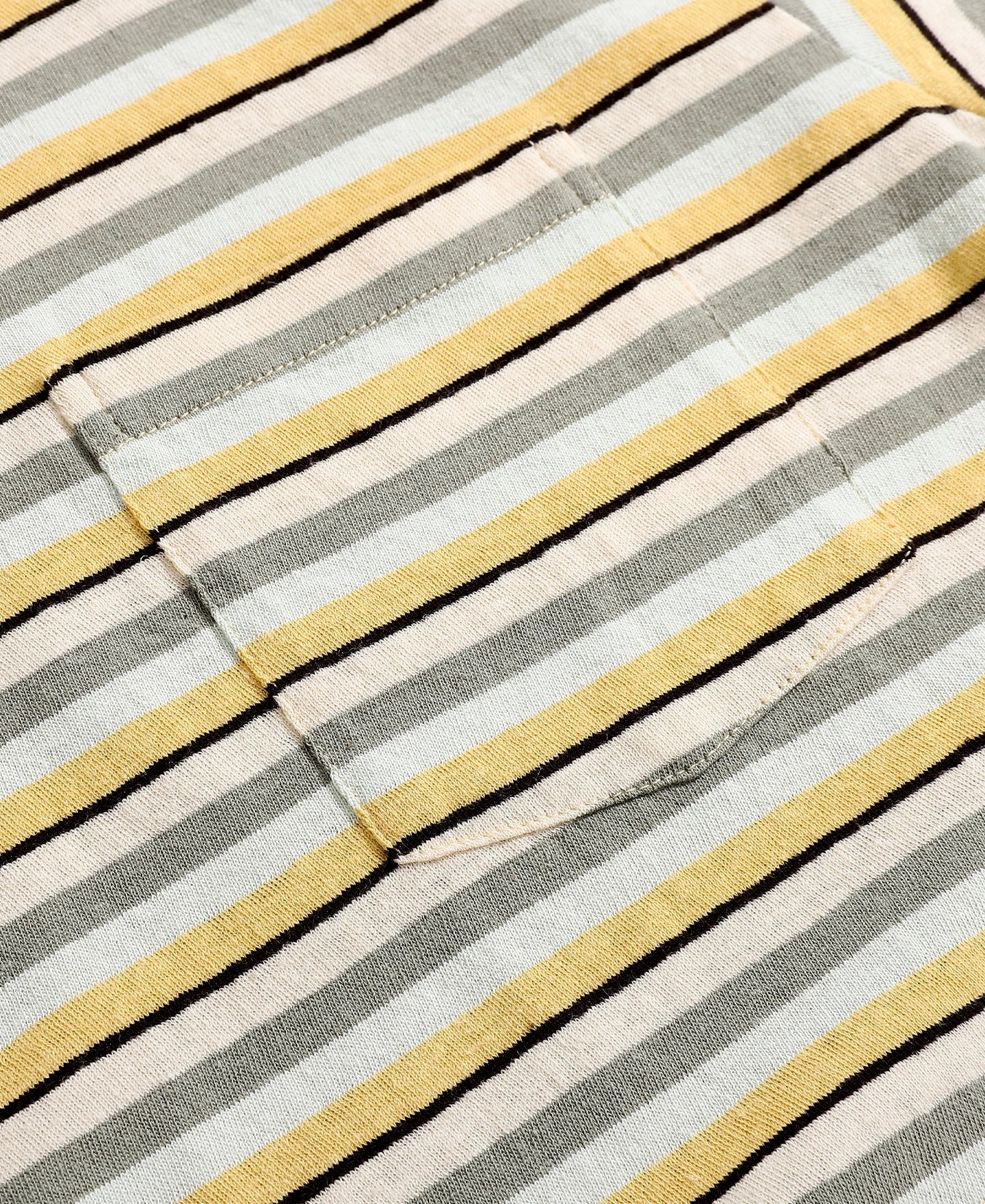 Hemp Organic Cotton Blend Stripe T-Shirt - Yellow