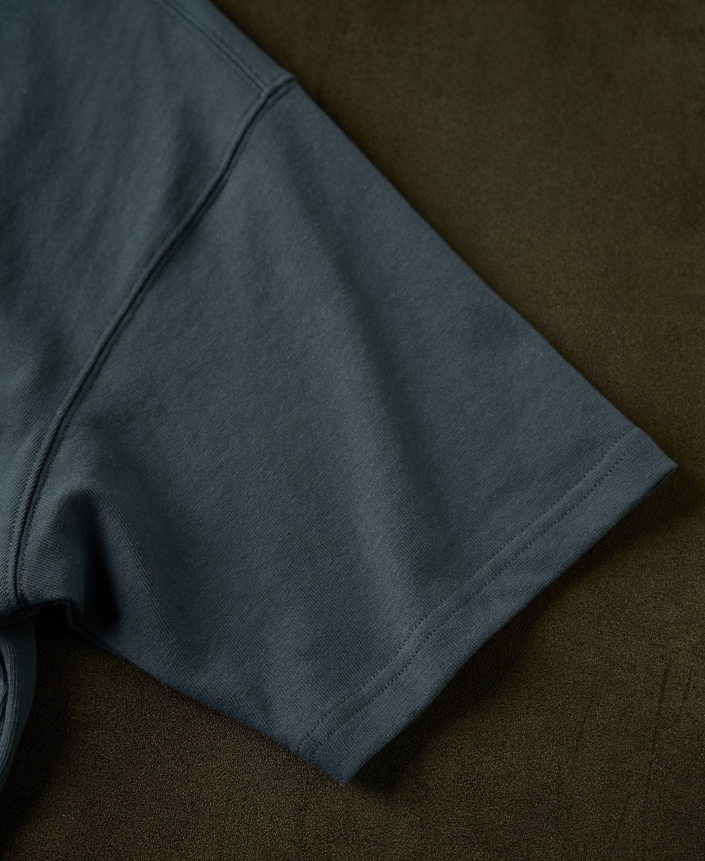 1990s Heavyweight Cotton Jersey Boxy T-Shirt - Gray Blue