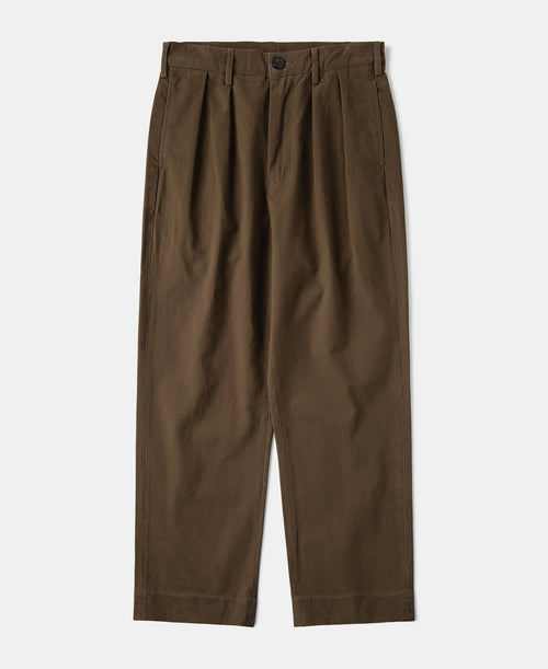 Classic Fit Two-Pleated Chino - Brown