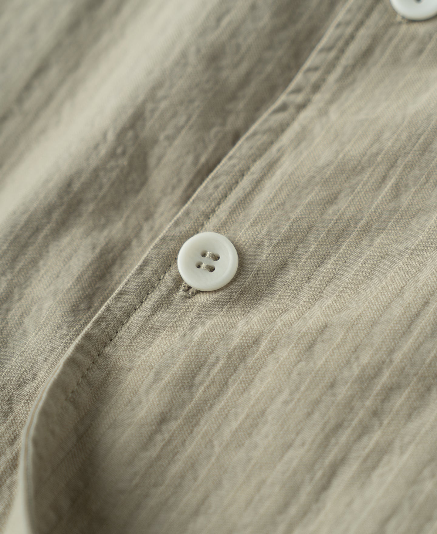 Italian Collar Salt-Shrunk Shirt - Khaki Green
