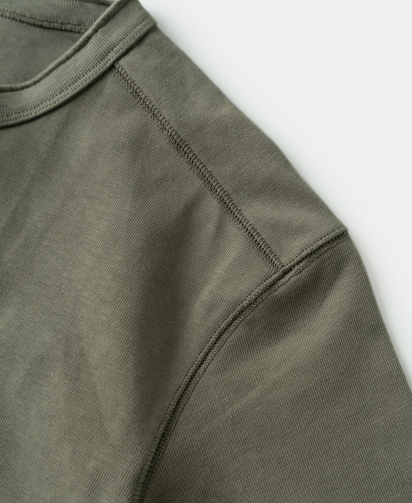 Vintage Long Sleeve Henley Shirt - Light Olive