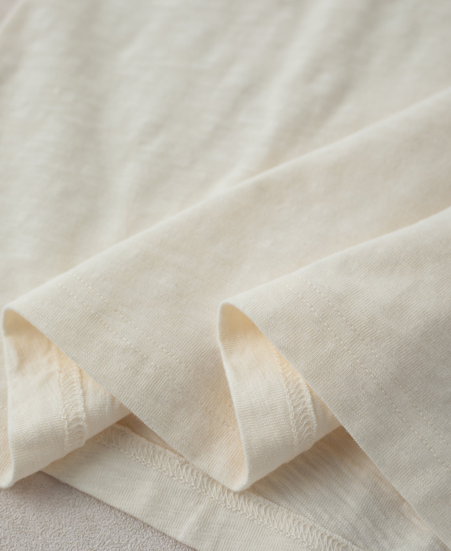 Vintage Slub Cotton Cap Sleeve T-Shirt - Apricot