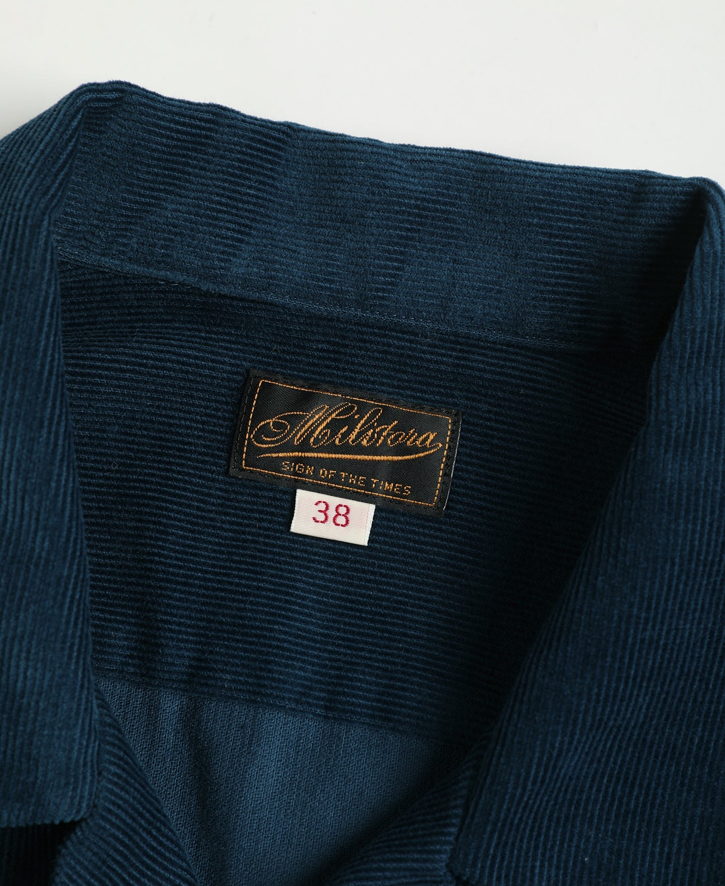 Lot 220 Corduroy Open Collar Shirt - Indigo