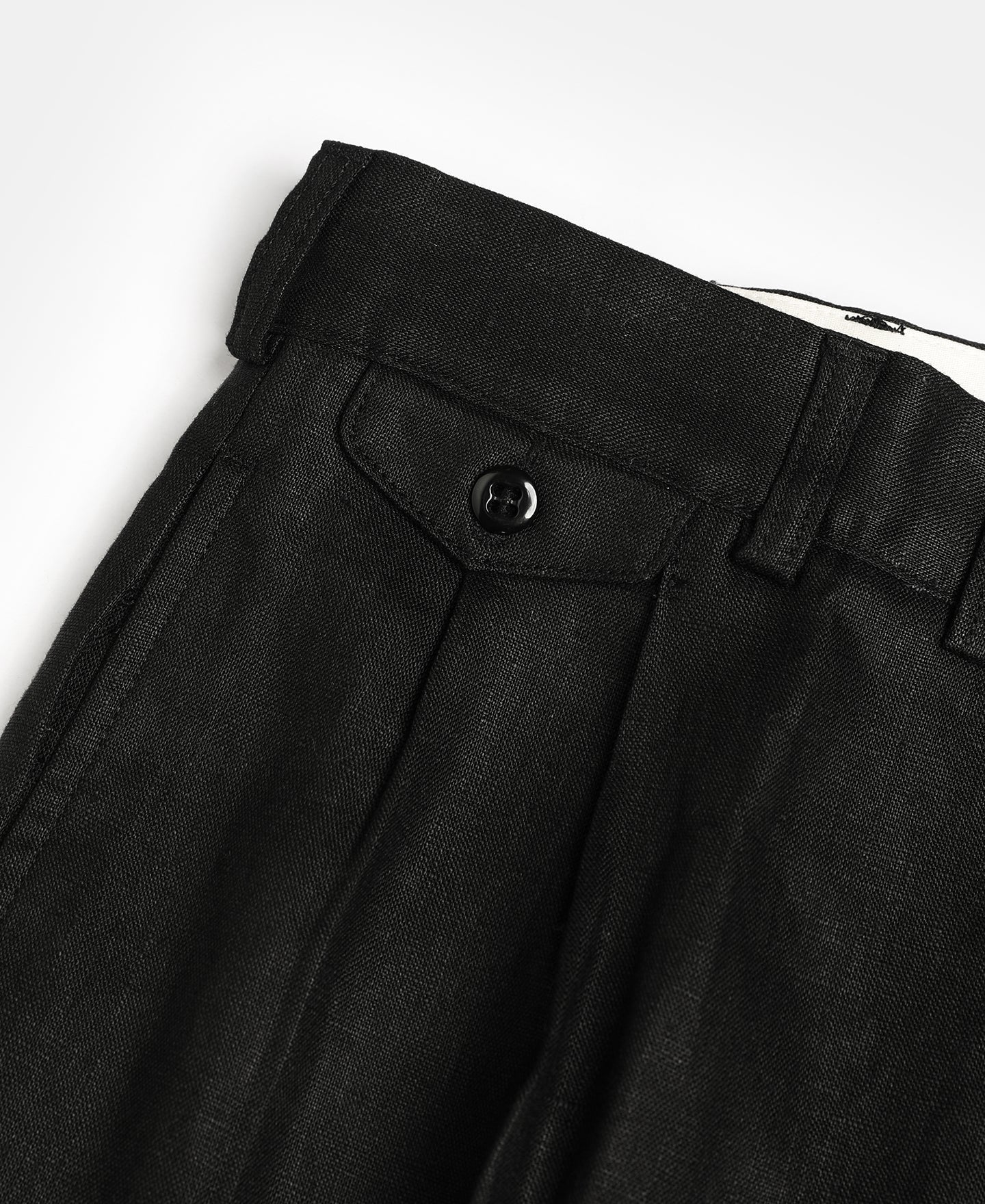 Lot 841 1940s Linen Two Tuck Slacks - Black