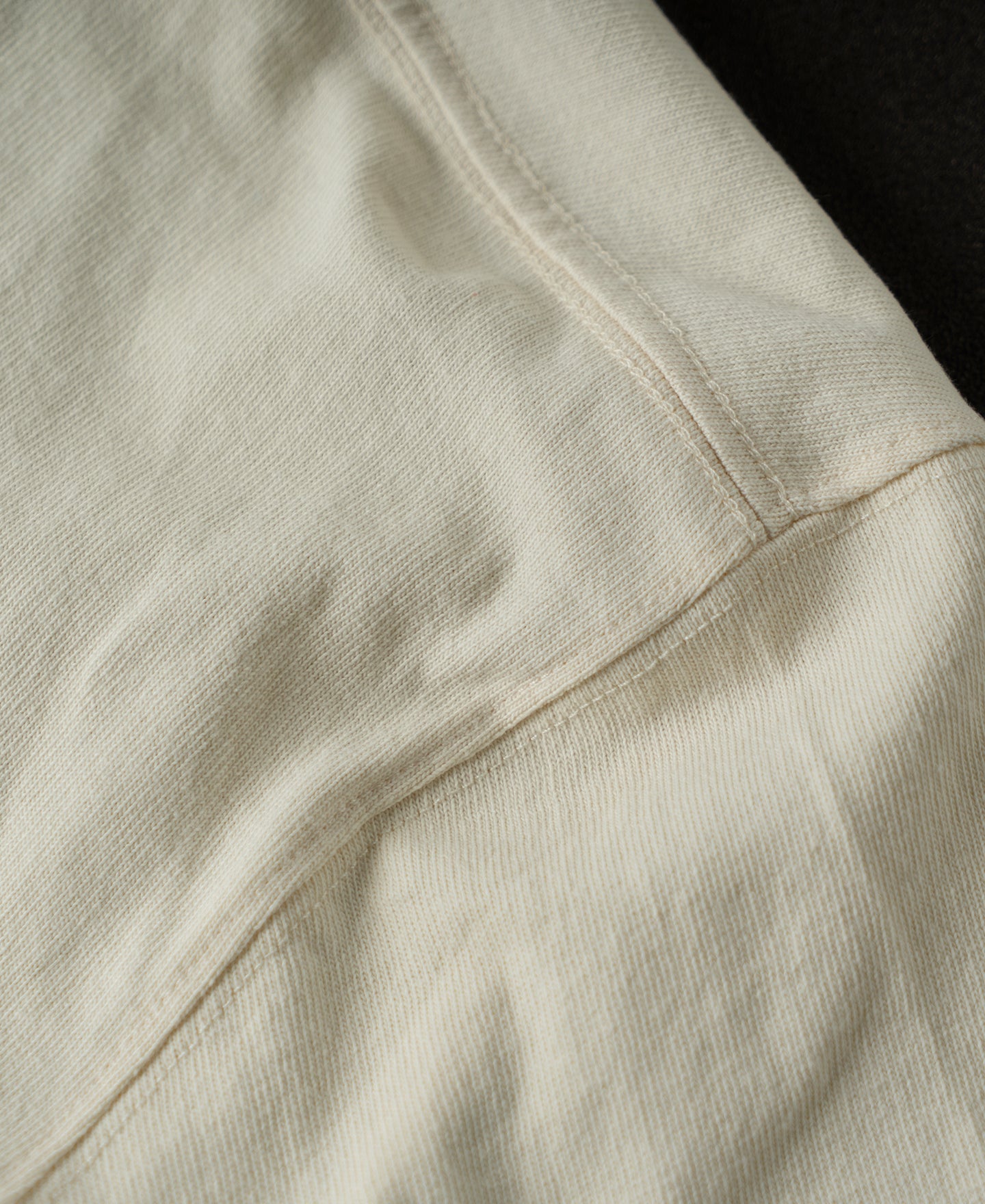 Regular Fit Heavyweight Tubular Jersey T-Shirt - Cream White