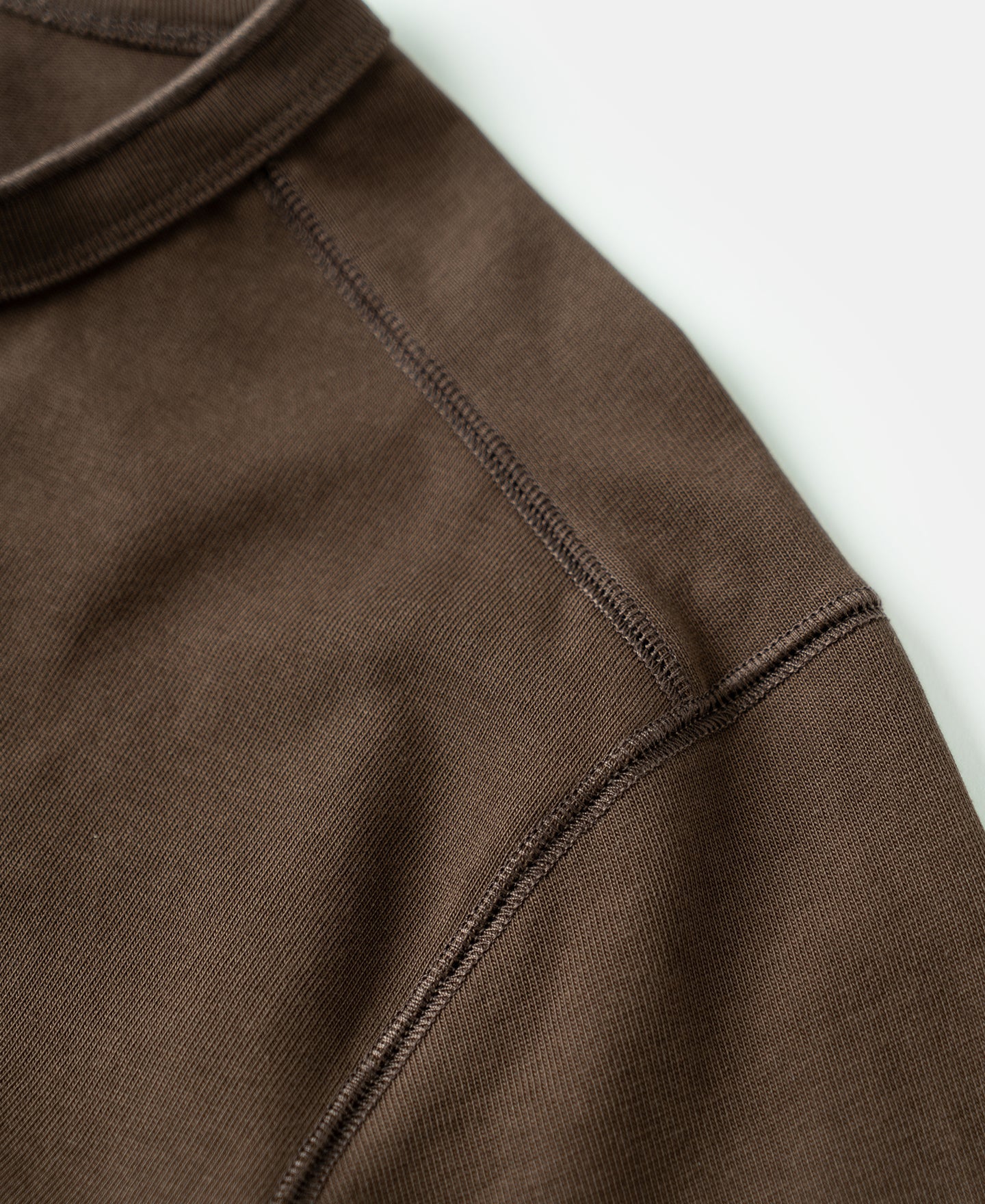 Vintage Long Sleeve Henley Shirt - Coffee