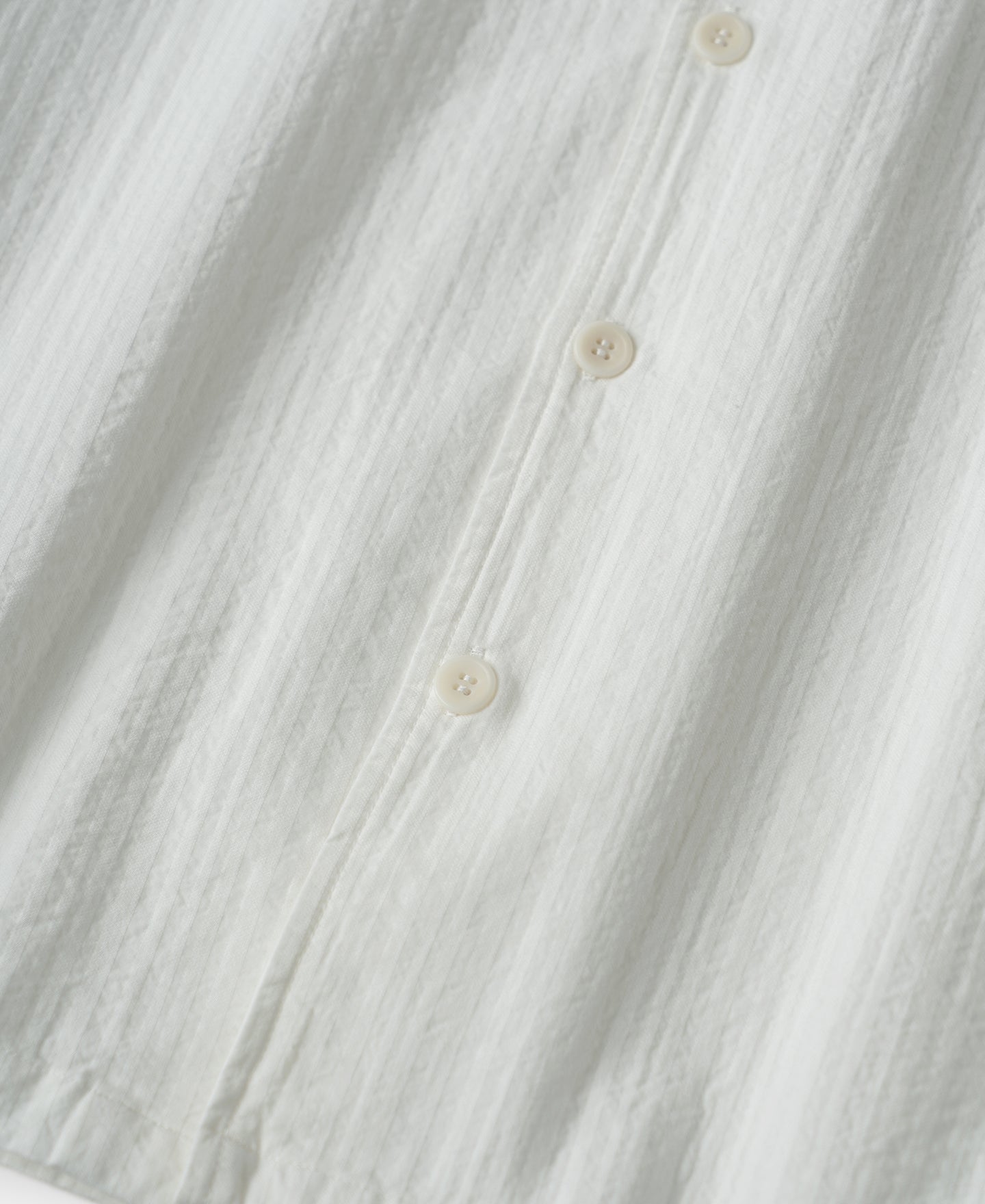 Italian Collar Salt-Shrunk Shirt - White