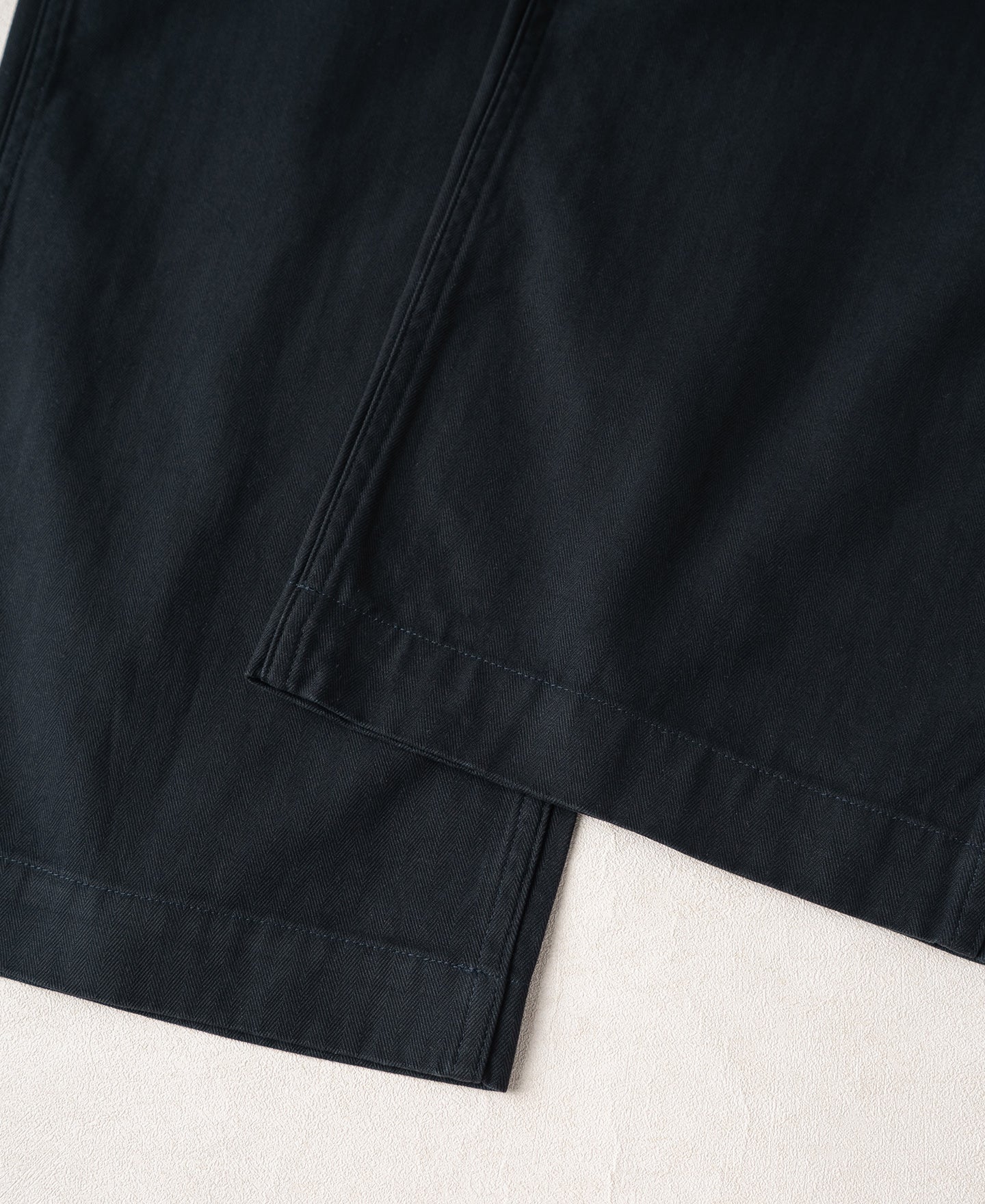 1940s USN-Inspired Herringbone Deck Trousers - Navy