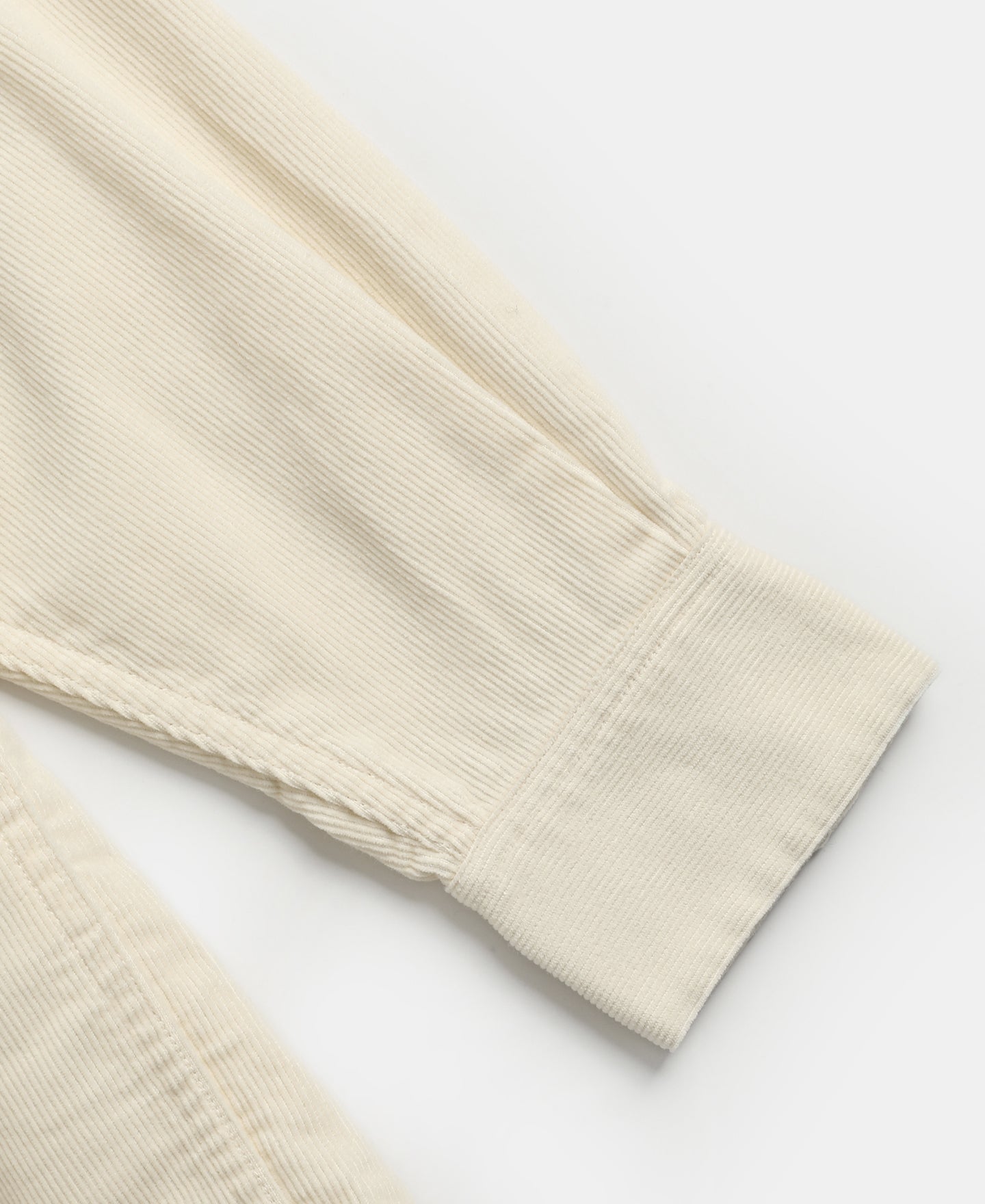Lot 220 Corduroy Open Collar Shirt - Cream