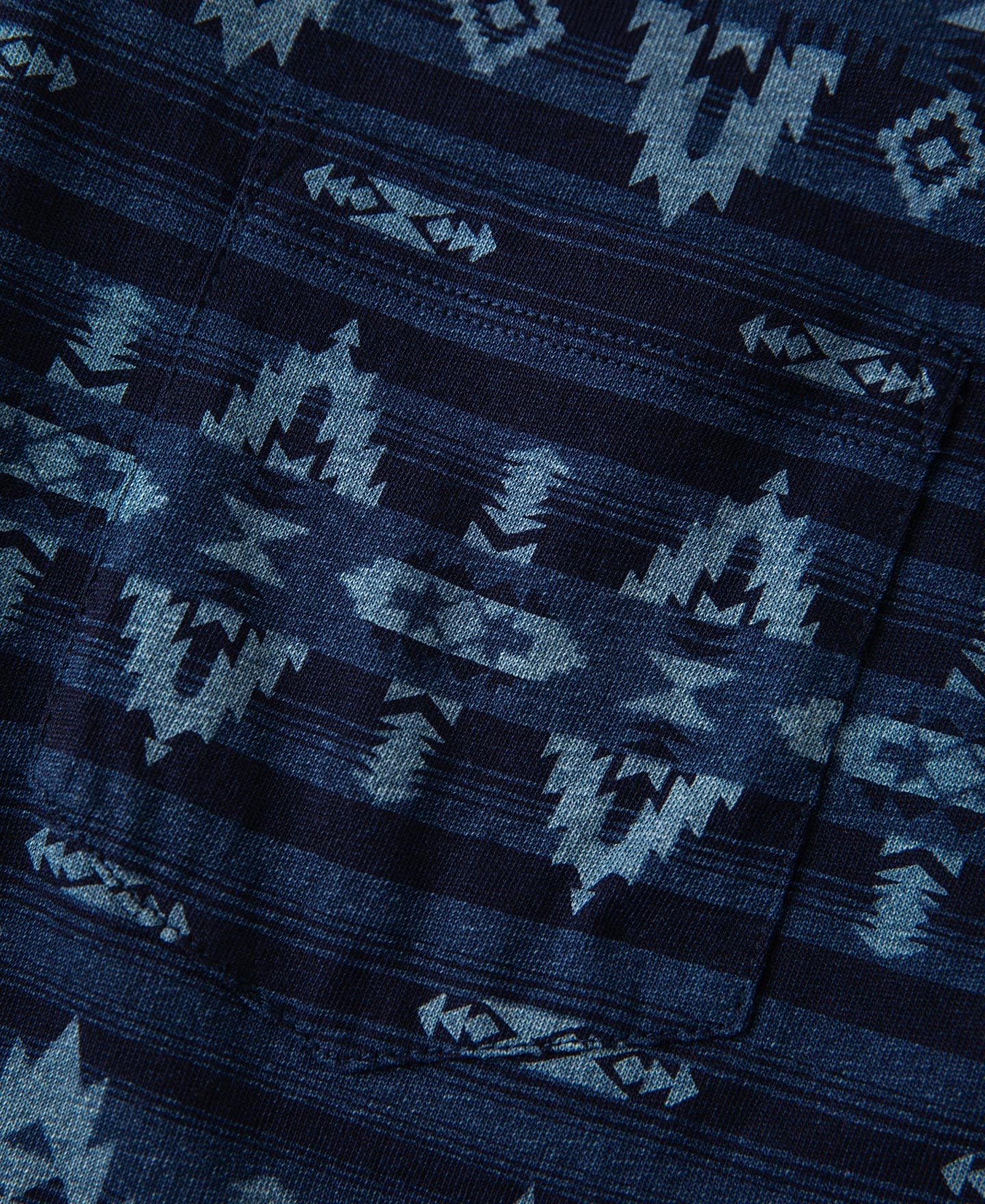 Dark Indigo Navajo-Inspired Pocket T-Shirt