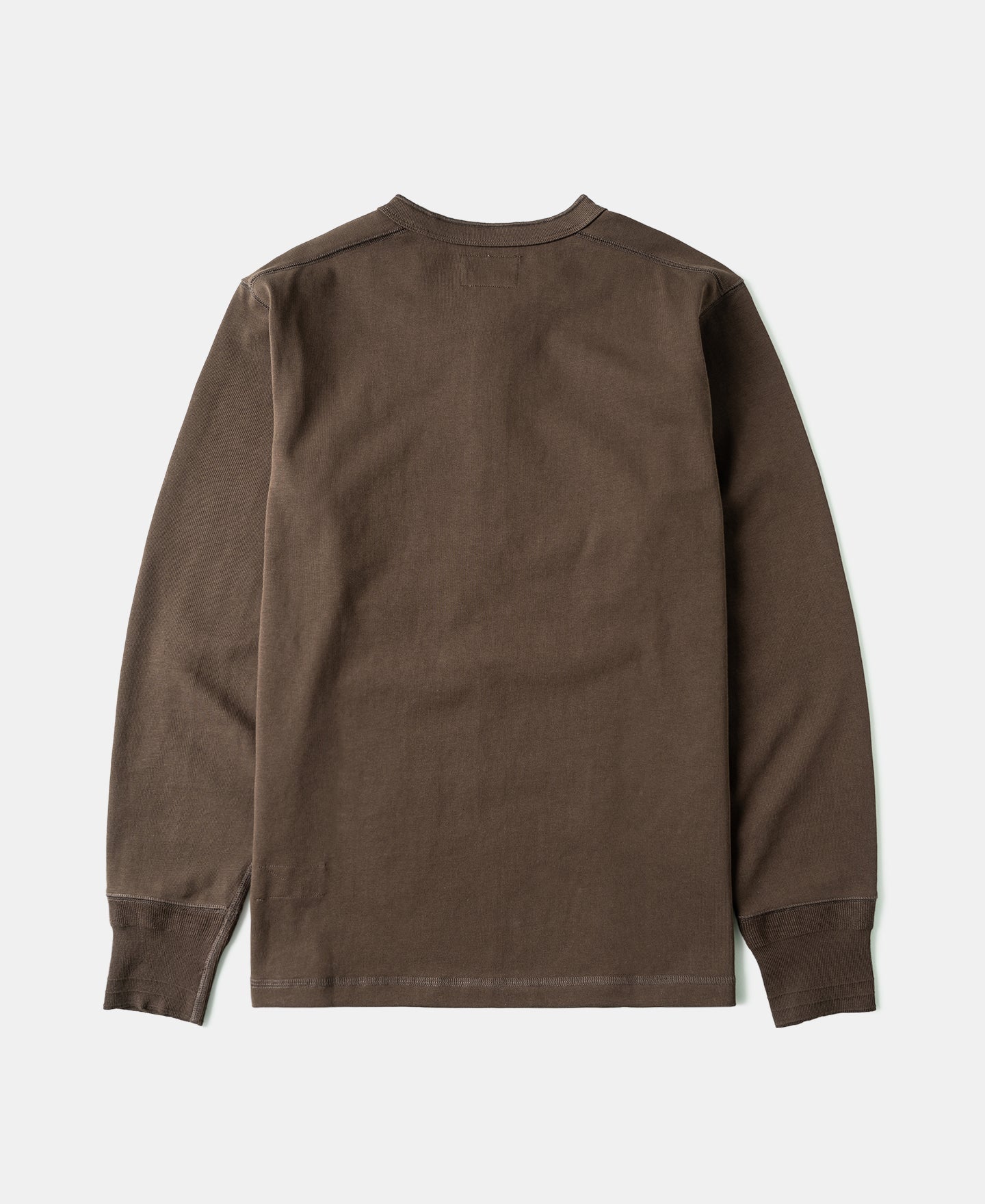 Vintage Long Sleeve Henley Shirt - Coffee