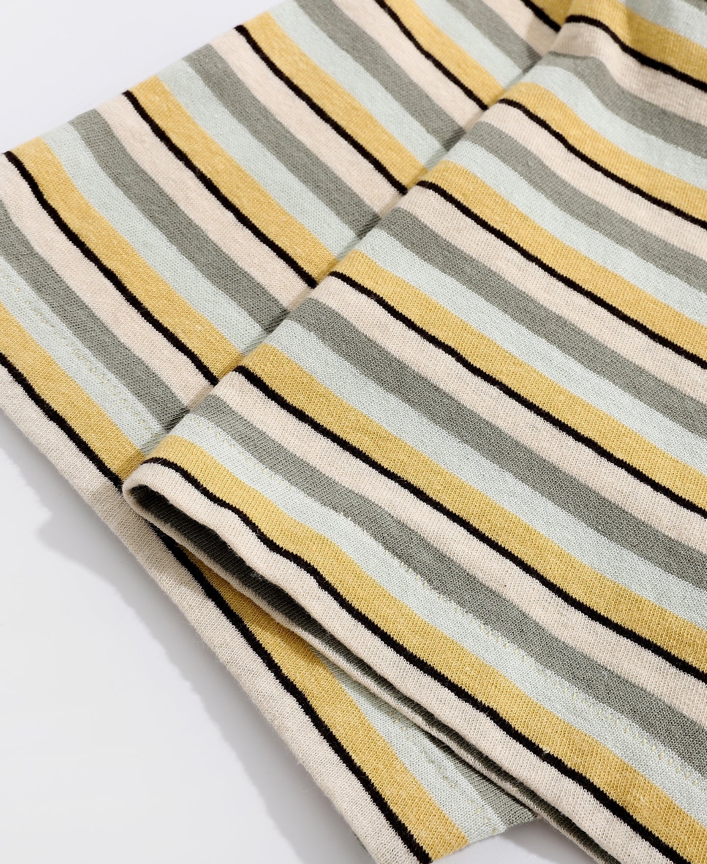 Hemp Organic Cotton Blend Stripe T-Shirt - Yellow