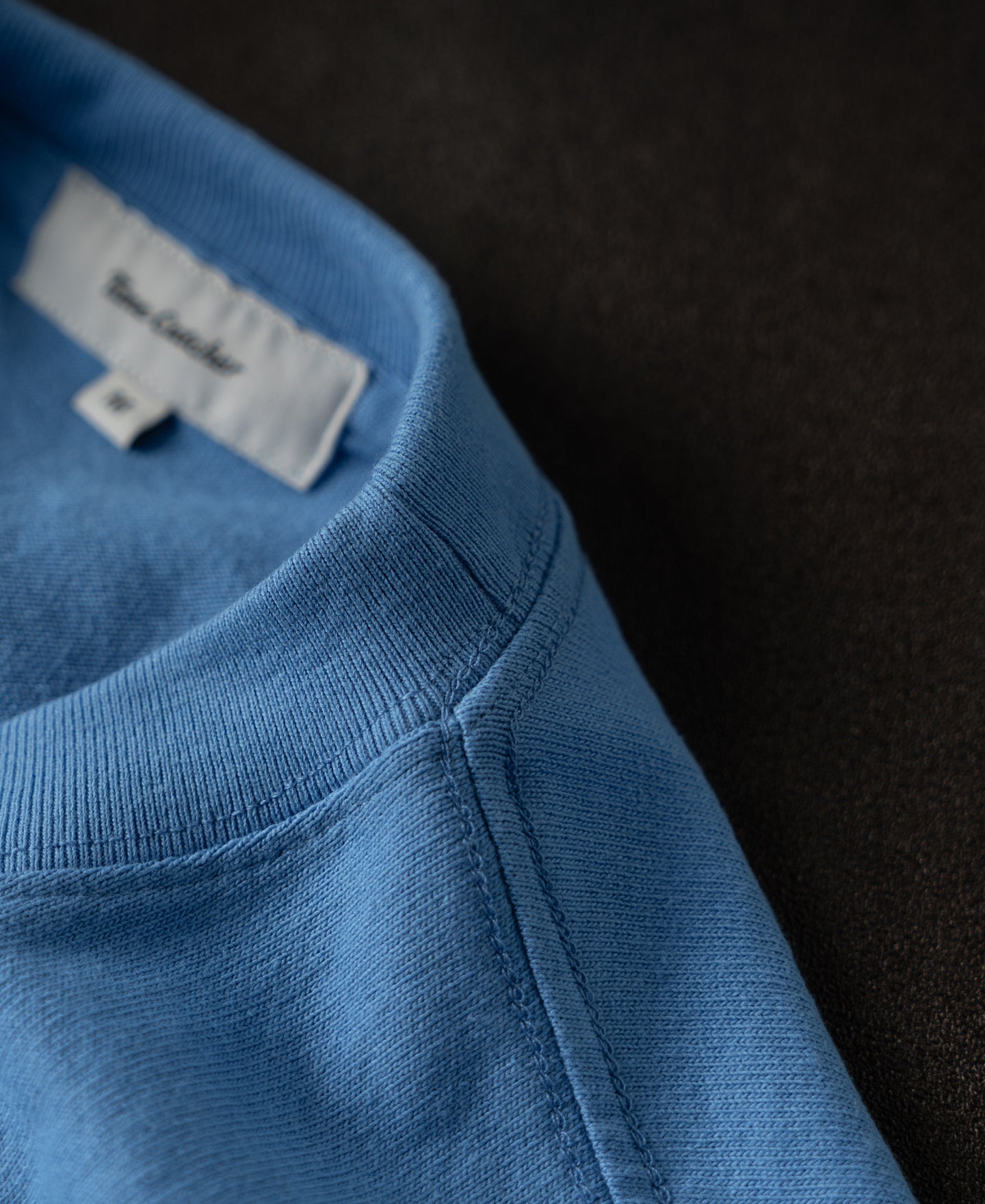 Regular Fit Heavyweight Tubular Jersey T-Shirt - Blue