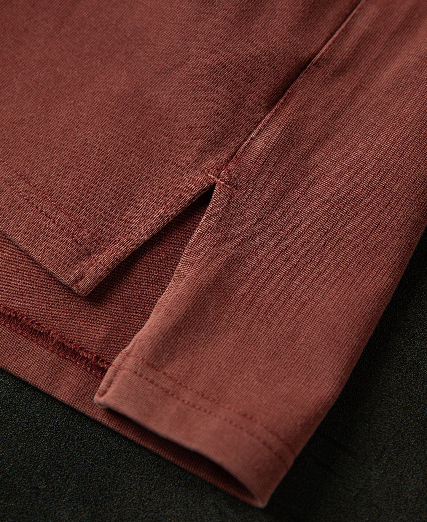 Sun-Washed Cotton Long Sleeve T-Shirt - Clay