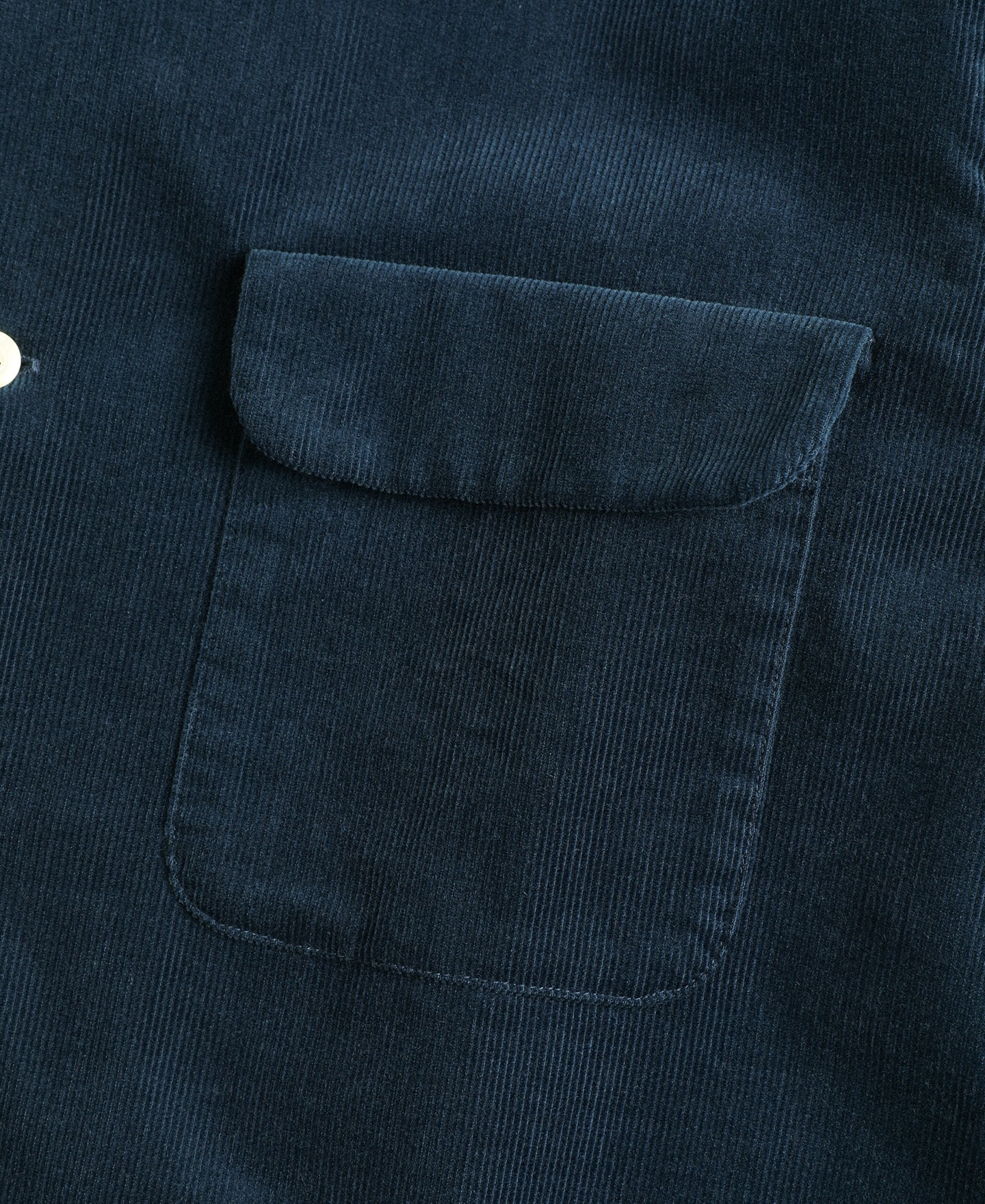 Lot 220 Corduroy Open Collar Shirt - Indigo