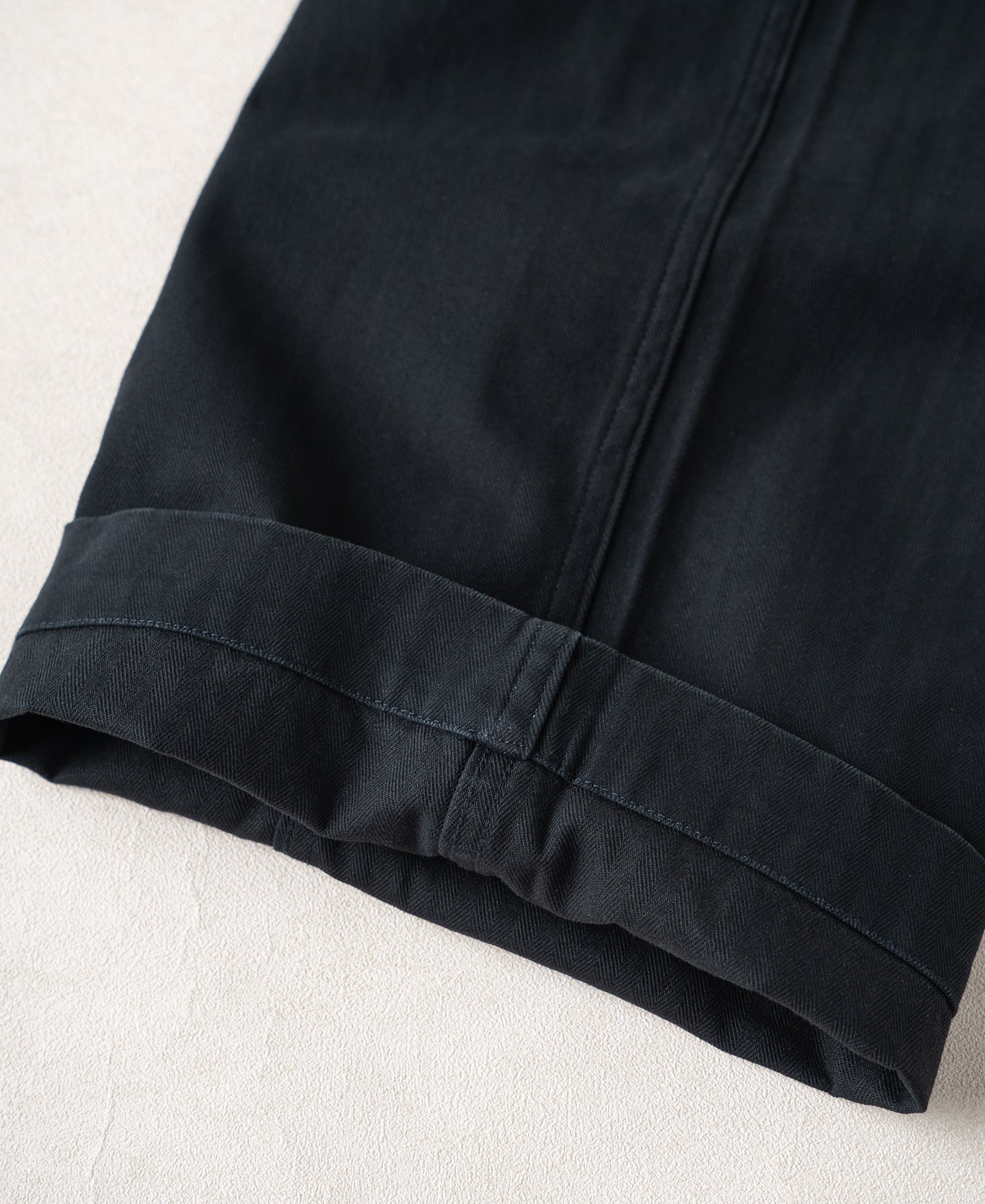 1940s USN-Inspired Herringbone Deck Trousers - Navy