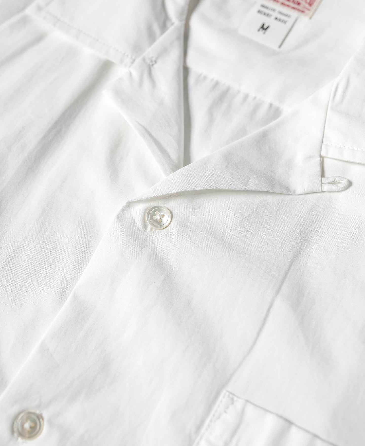 Classic Panama Open Collar Shirt - Ivory White